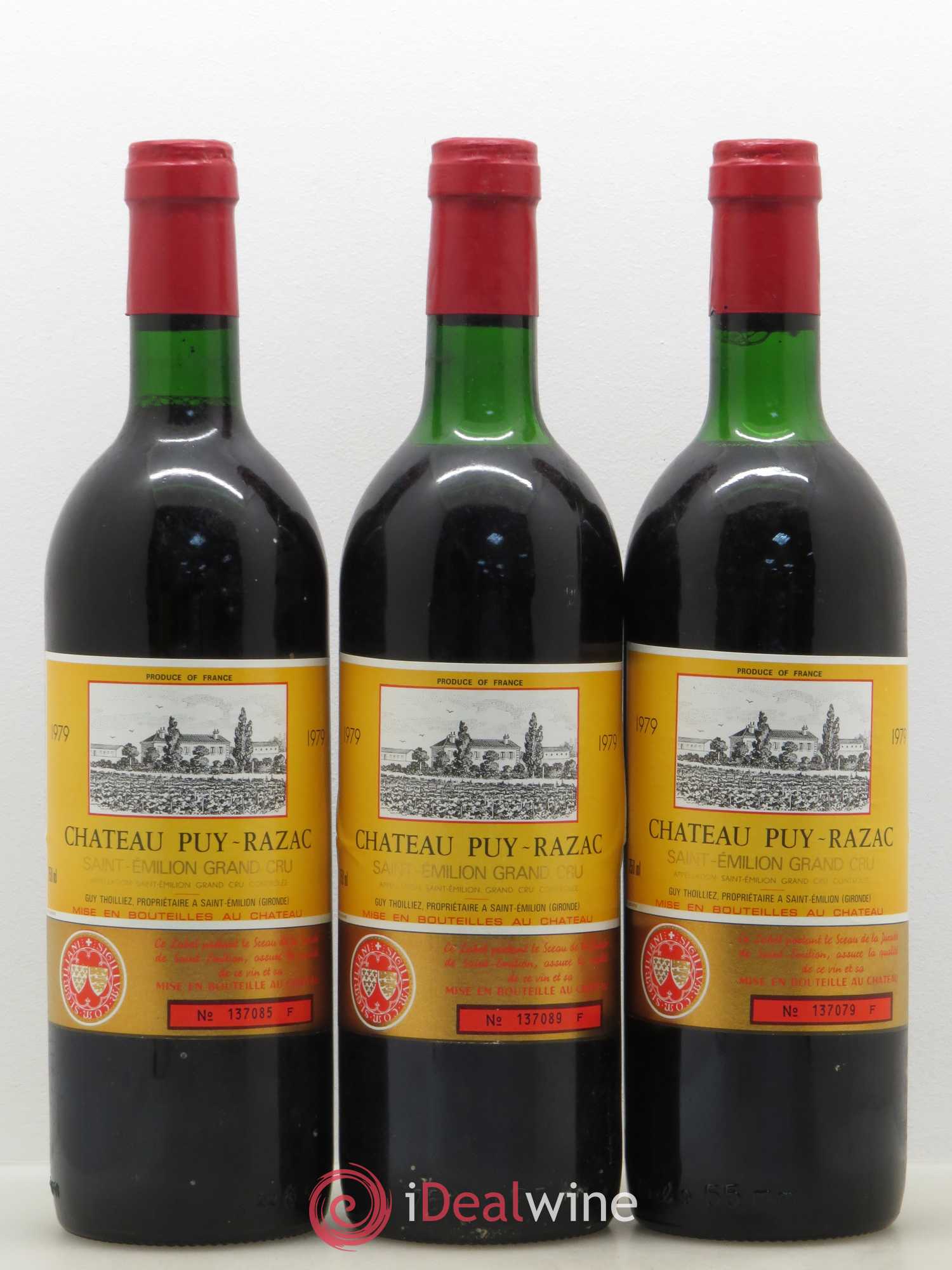Saint-Émilion Château Puy Razac (sans prix de réserve) 1979 - Posten von 12 Flaschen - 1