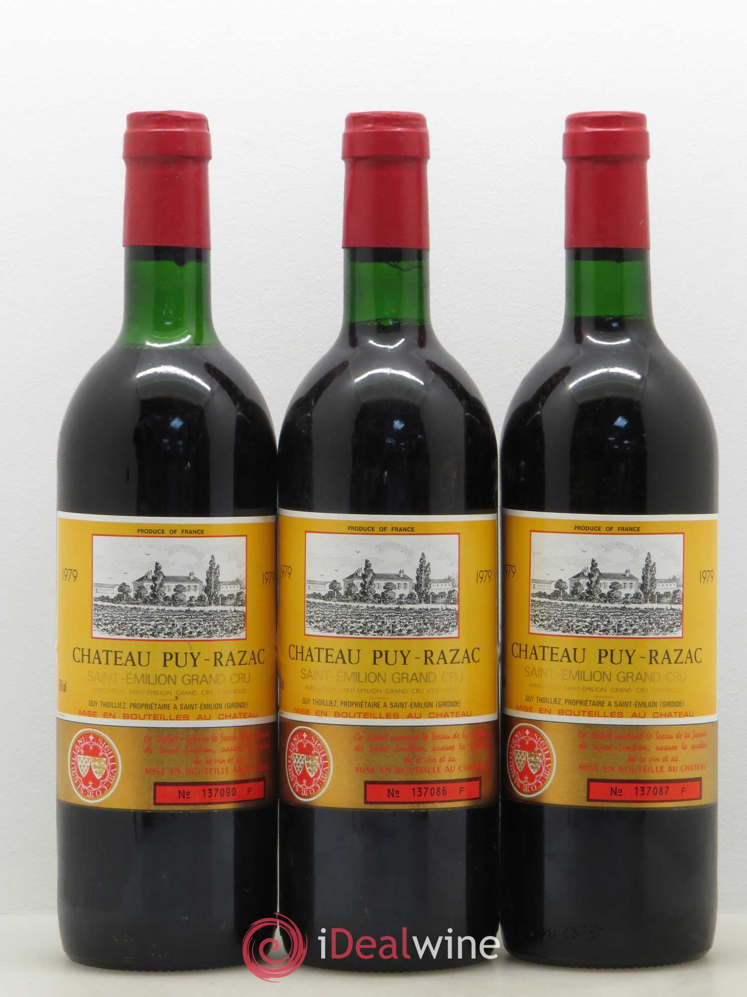Saint-Émilion Château Puy Razac (sans prix de réserve) 1979 - Posten von 12 Flaschen - 2