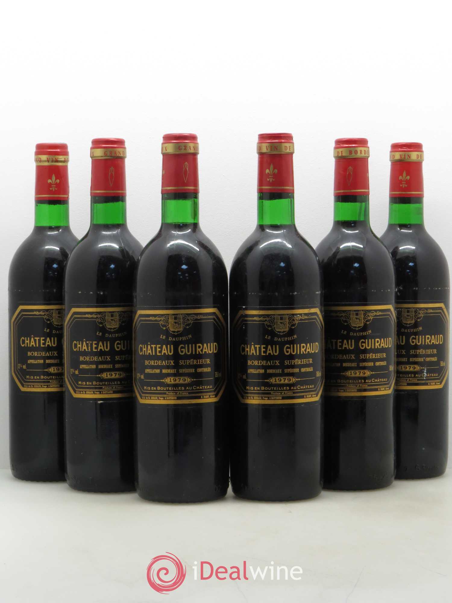 Bordeaux Supérieur Château Guiraud 1979 - Lot de 6 bouteilles - 0