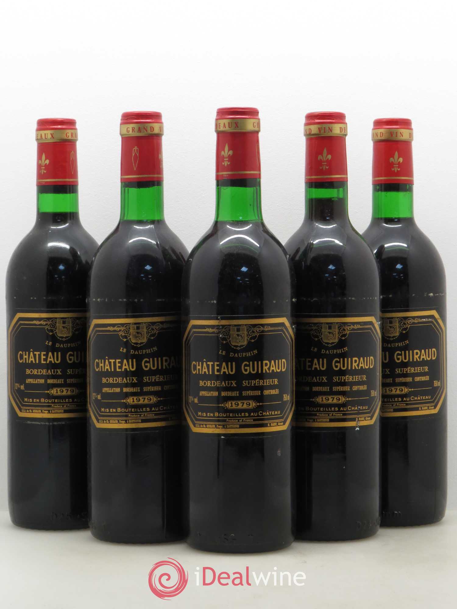 Bordeaux Supérieur Château Guiraud 1979 - Lot de 5 bouteilles - 0