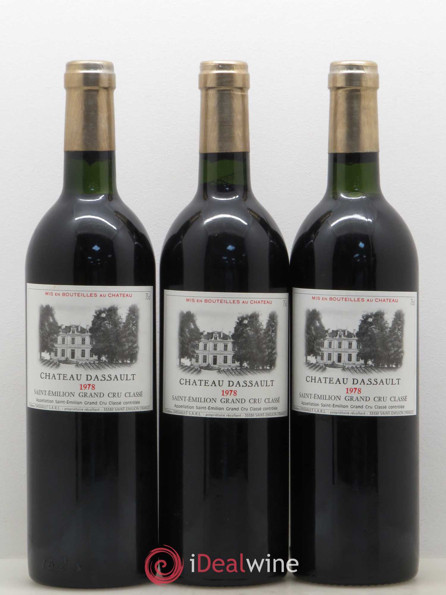 Château Dassault Grand Cru Classé 1978 - Lot de 3 bouteilles - 0