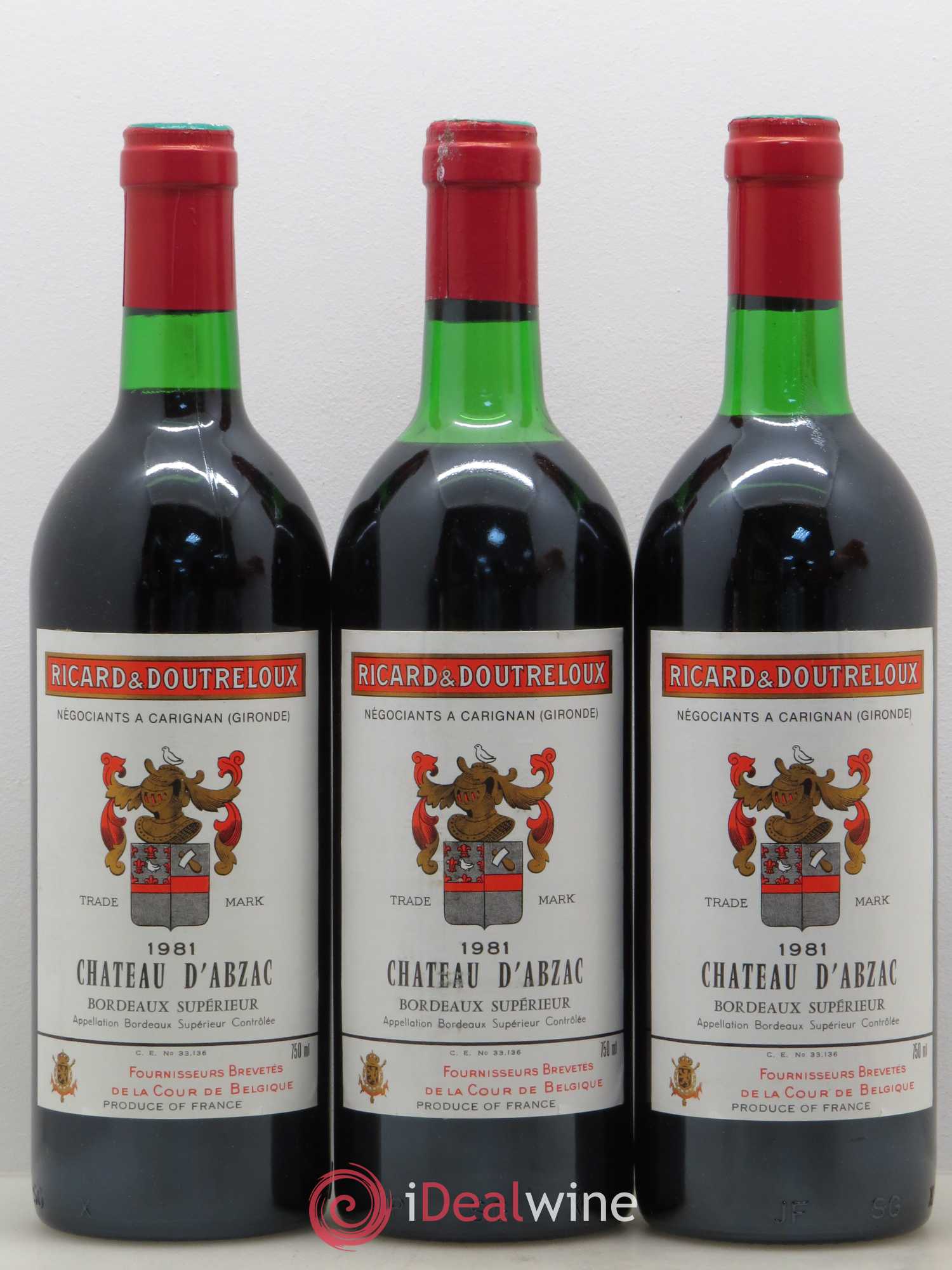 Bordeaux Supérieur Château d'Abzac (sans prix de réserve) 1981 - Posten von 6 Flaschen - 1