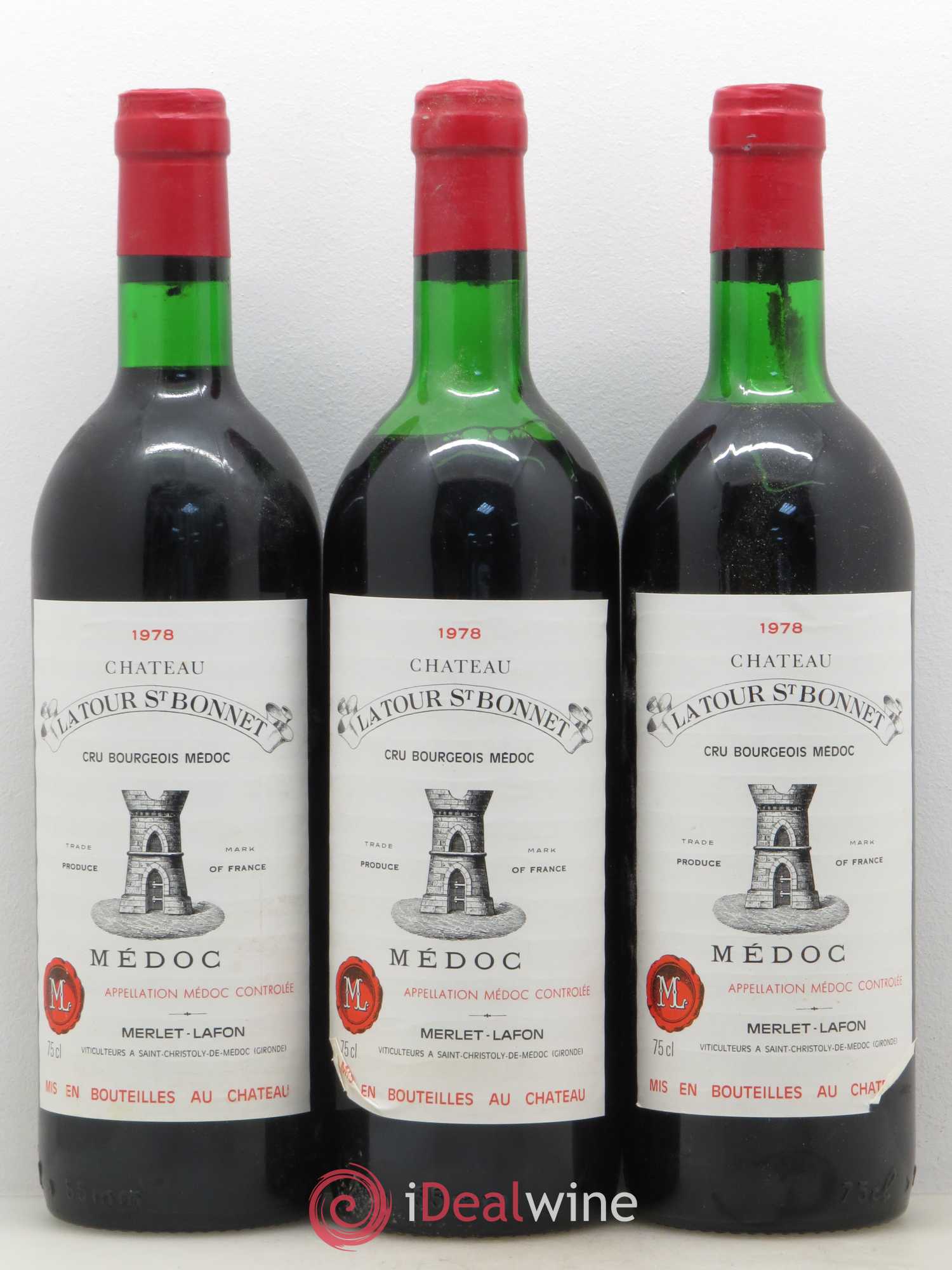 Château la Tour Saint-Bonnet Cru Bourgeois  (sans prix de réserve) 1978 - Lot de 6 bouteilles - 2