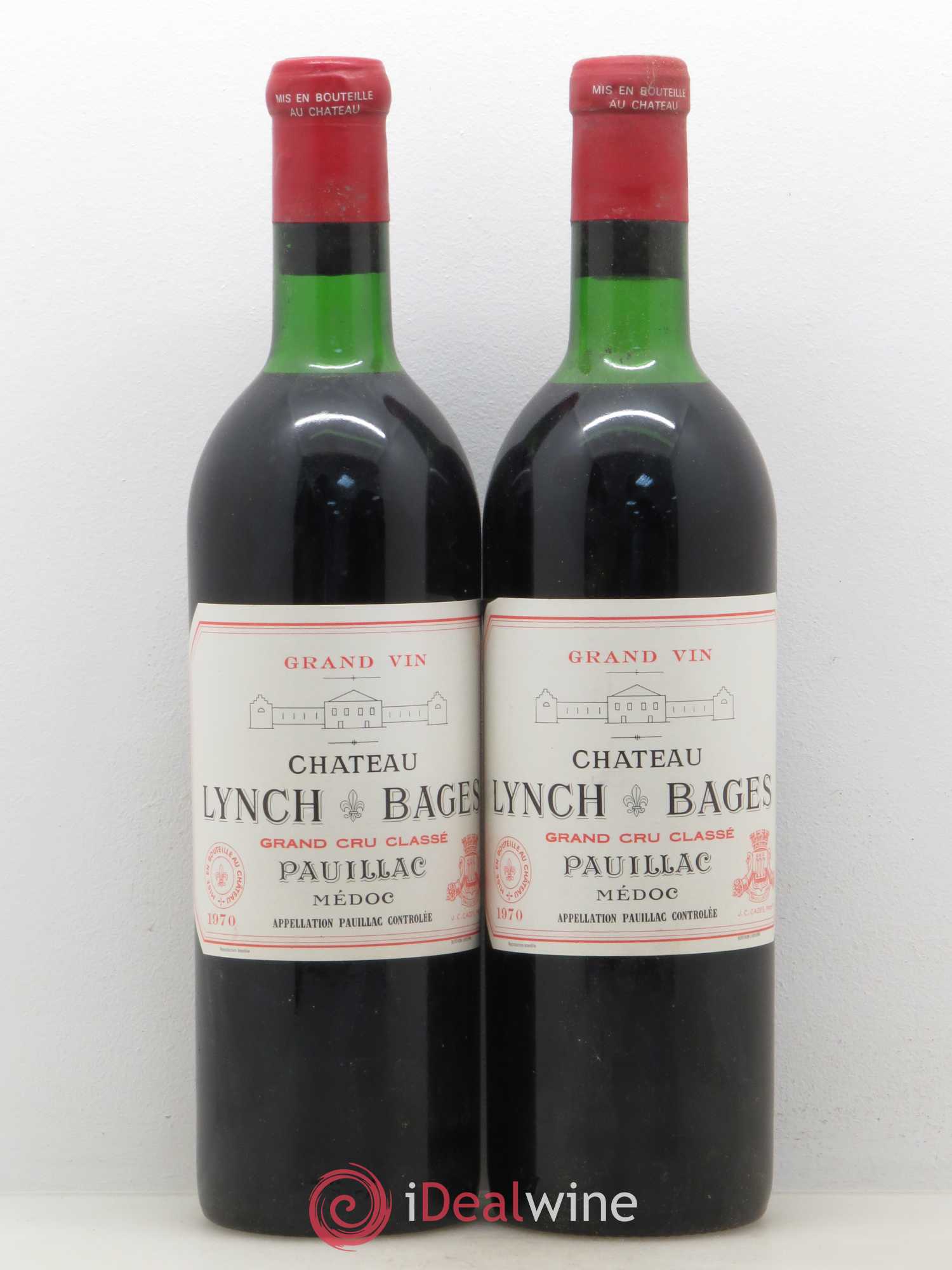 Château Lynch Bages 5ème Grand Cru Classé 1970 - Lot de 2 bouteilles - 0