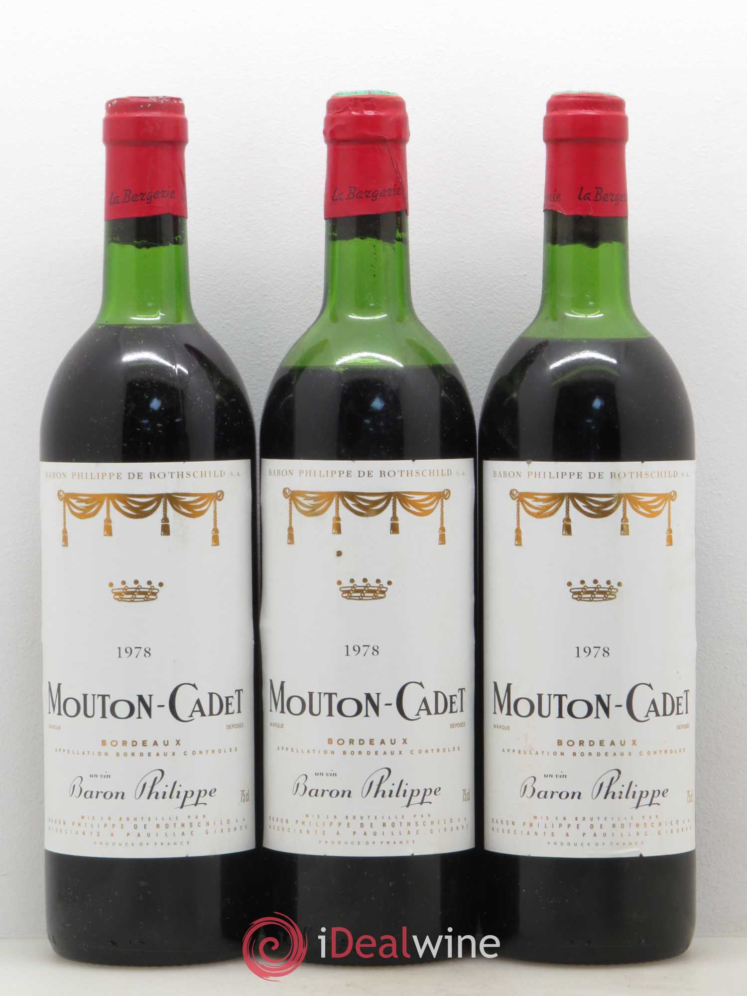 Château Mouton Cadet 1978 - Lot of 12 bottles - 3