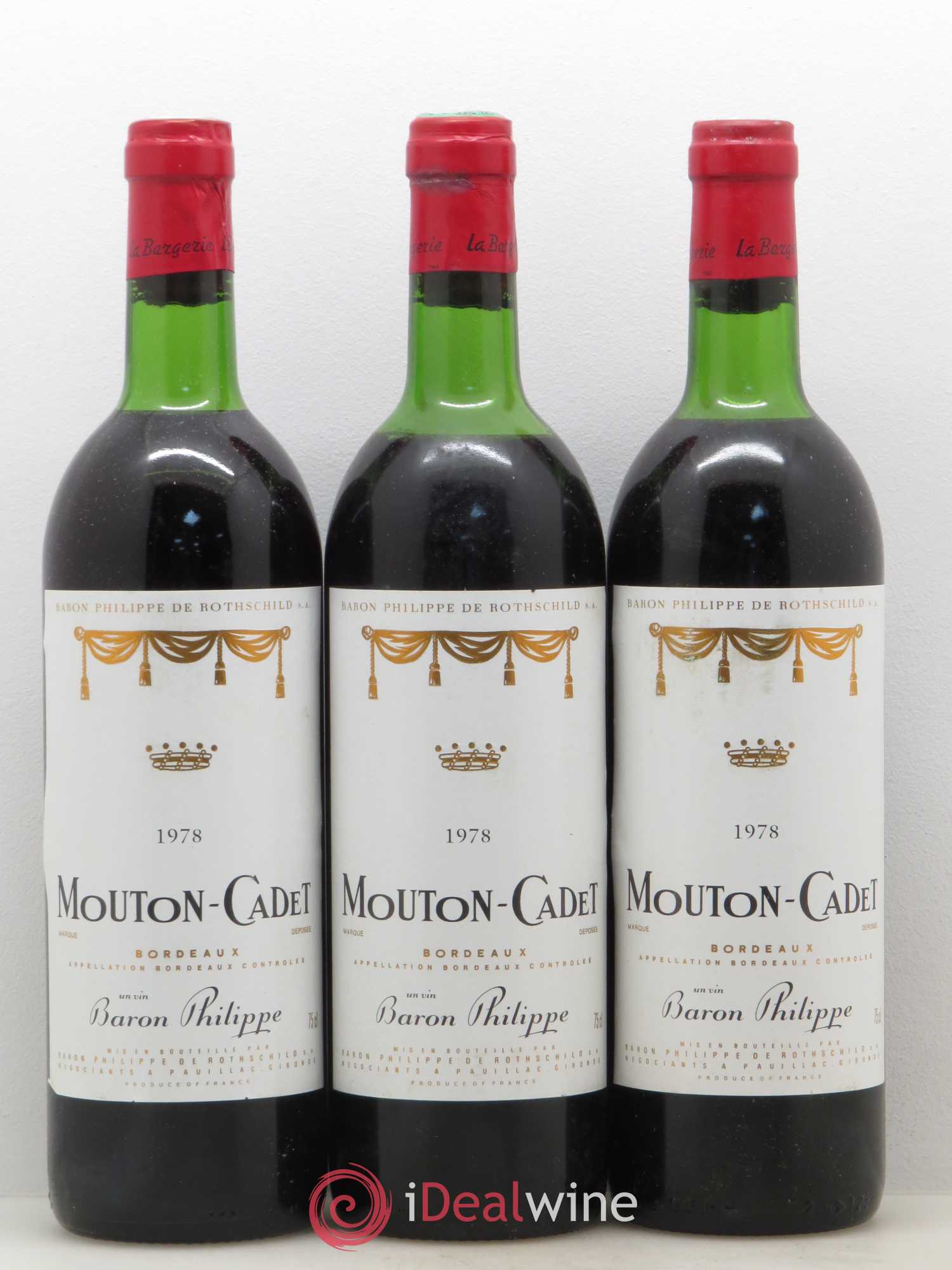 Château Mouton Cadet 1978 - Lot of 12 bottles - 4