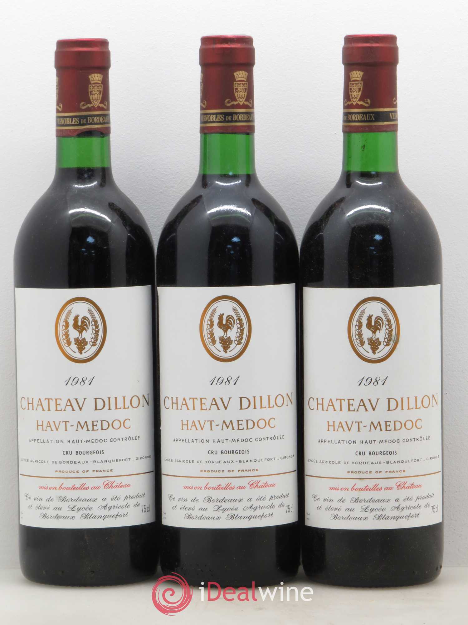 Château Dillon Cru Bourgeois (sans prix de réserve) 1981 - Lot de 6 bouteilles - 2
