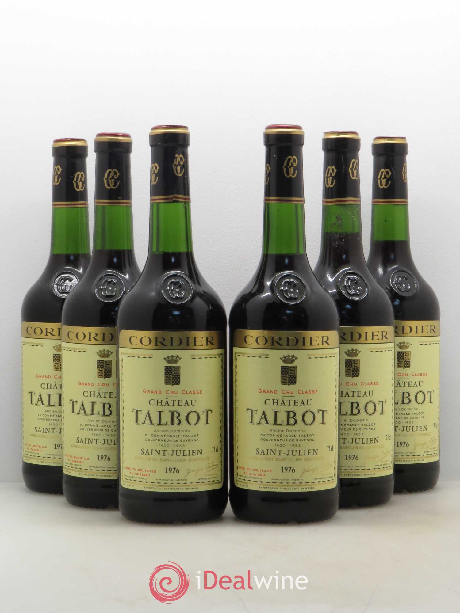 Château Talbot 4ème Grand Cru Classé 1976 - Lot de 6 bouteilles - 0