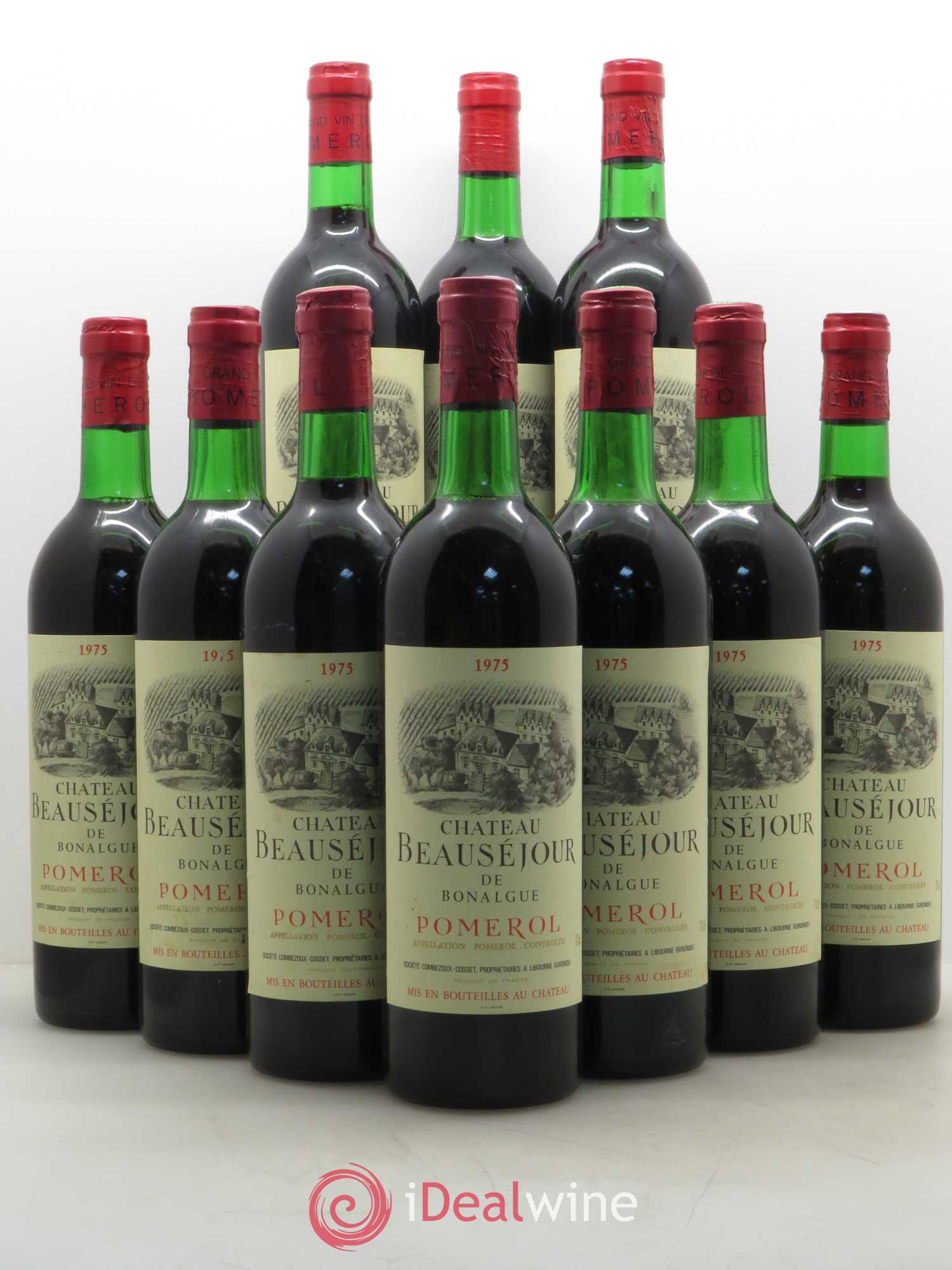 Château Beausejour de Bonalgue 1975 - Lot de 10 bouteilles - 0