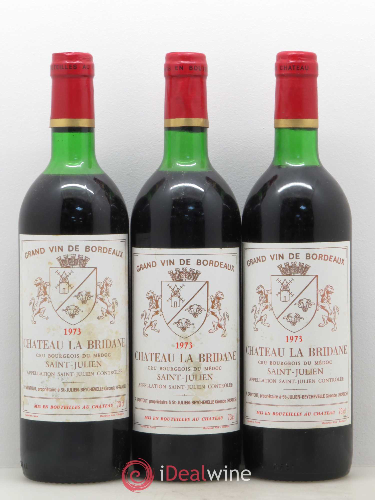 Château la Bridane Cru Bourgeois (sans prix de réserve) 1973 - Lot de 12 bouteilles - 1