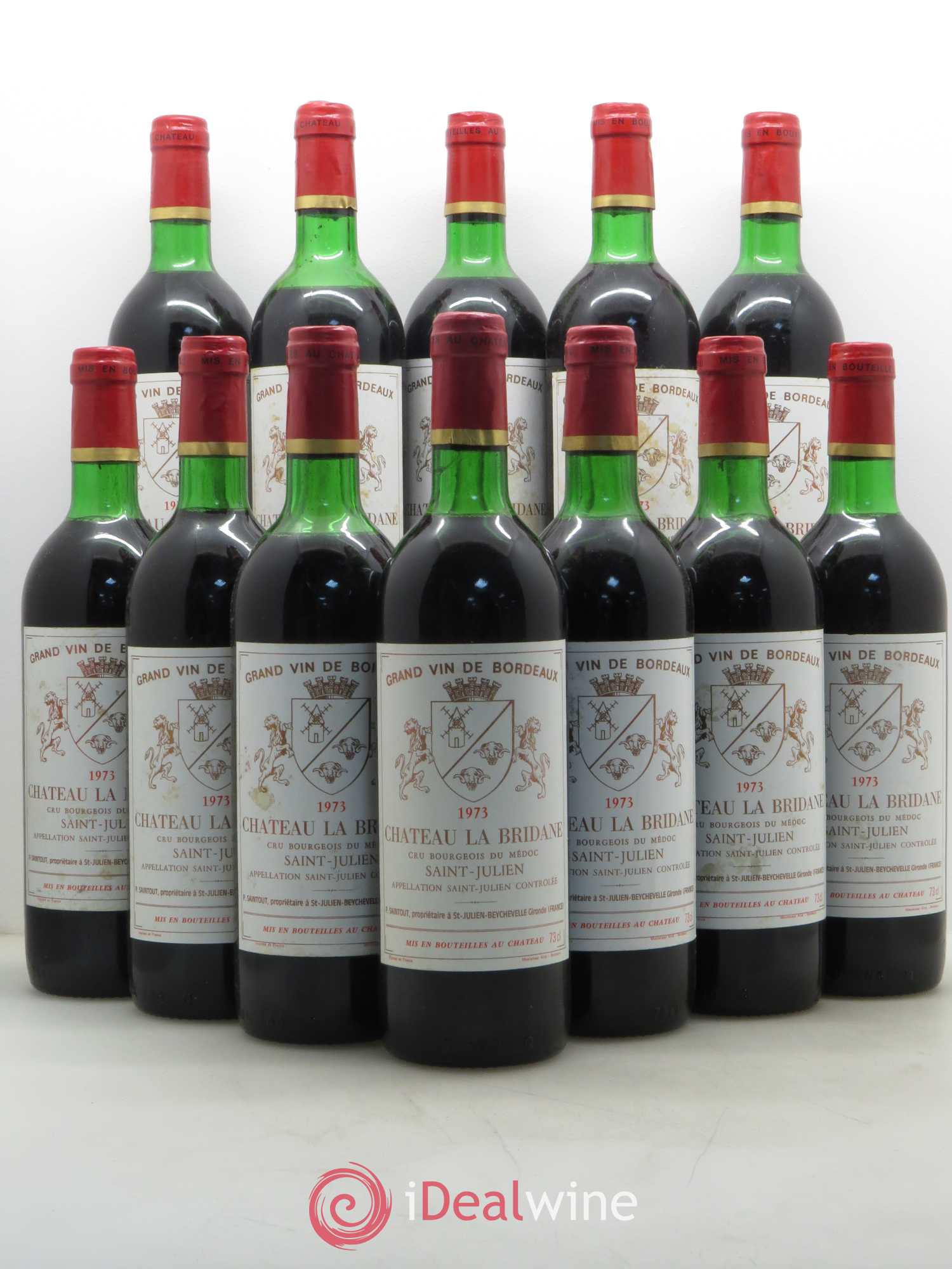Château la Bridane Cru Bourgeois (sans prix de réserve) 1973 - Lot de 12 bouteilles - 0