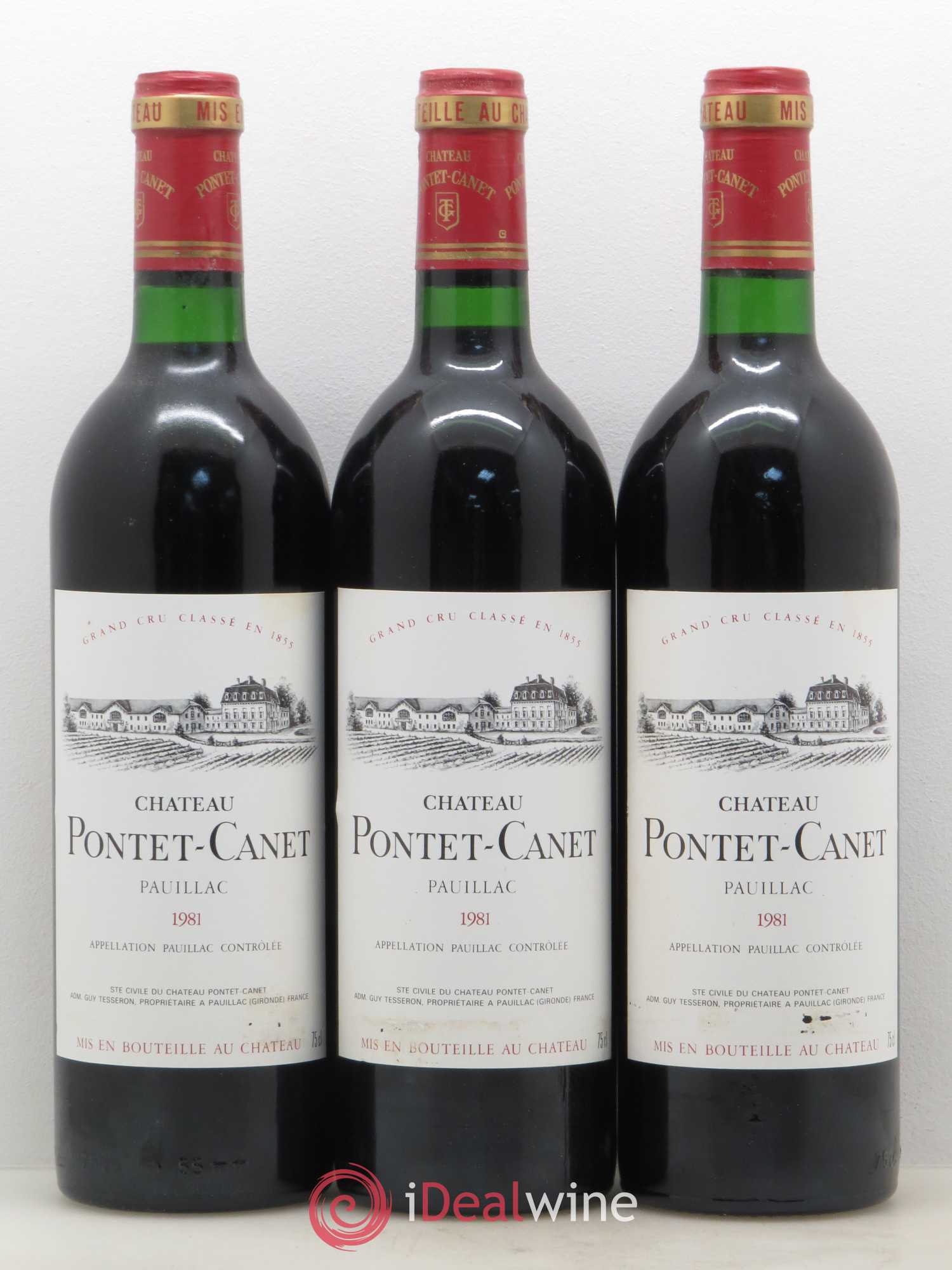 Château Pontet Canet 5ème Grand Cru Classé 1981 - Lot de 12 bouteilles - 2