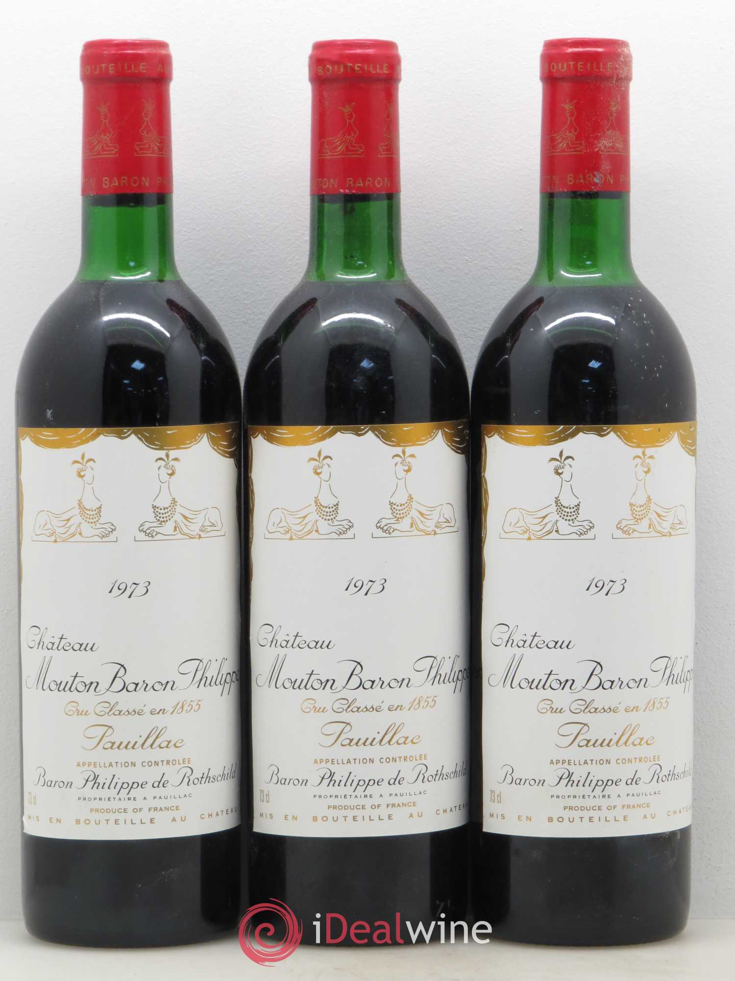 Château d' Armailhac - Mouton Baron(ne) Philippe 5ème Grand Cru Classé 1973 - Lotto di 12 bottiglie - 2