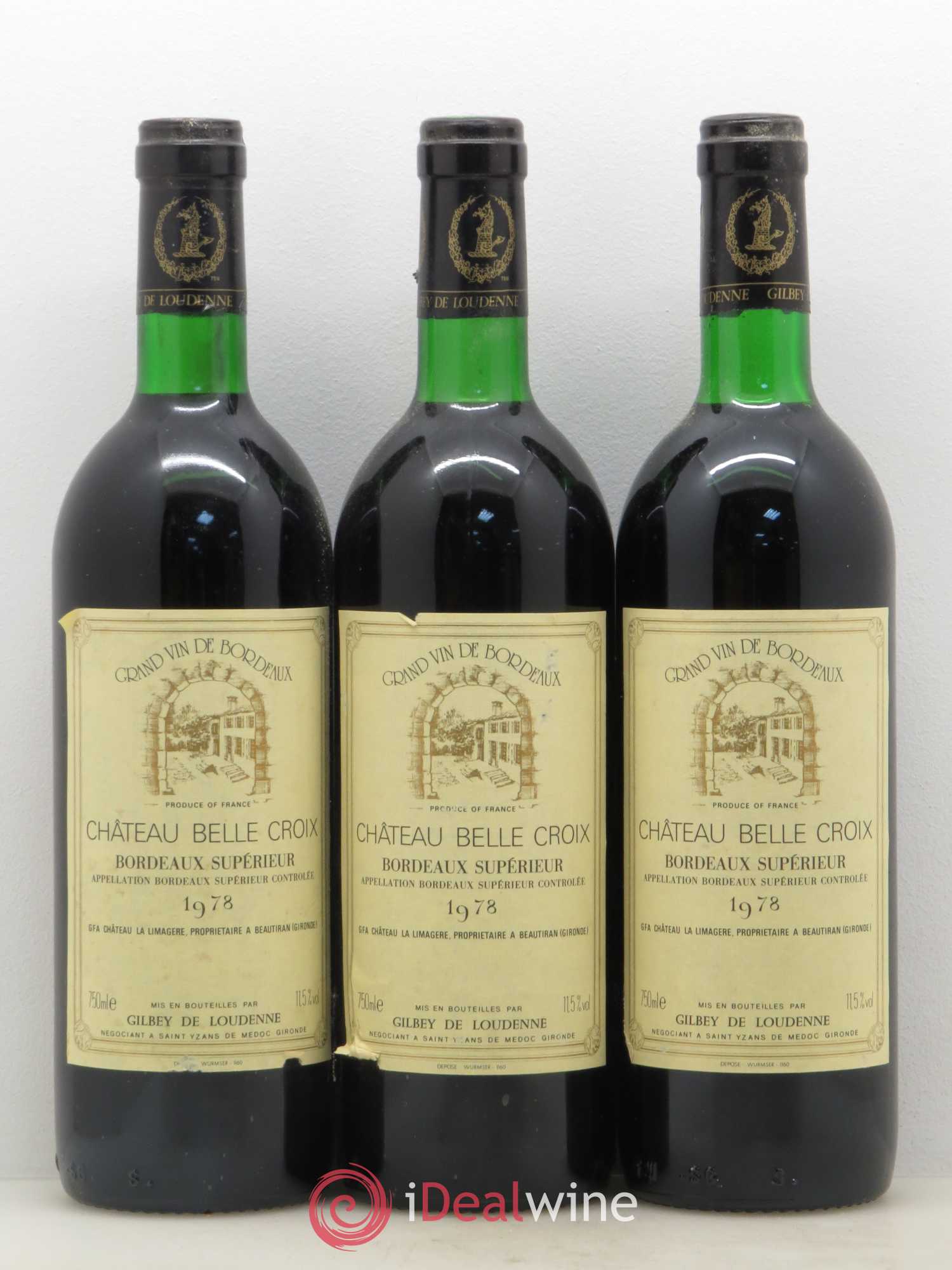 Bordeaux Supérieur Château Belle croix (no reserve) 1978 - Lot of 6 bottles - 1
