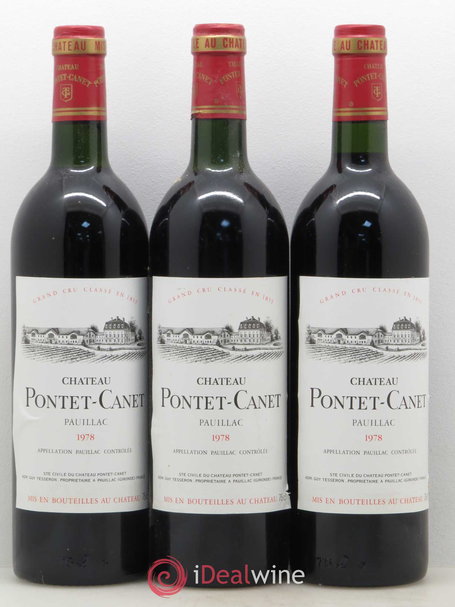 Château Pontet Canet 5ème Grand Cru Classé 1978 - Lot de 12 bouteilles - 2