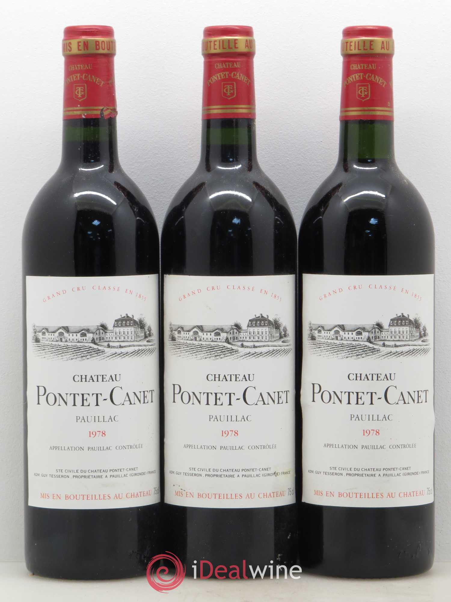 Château Pontet Canet 5ème Grand Cru Classé 1978 - Lot de 12 bouteilles - 4