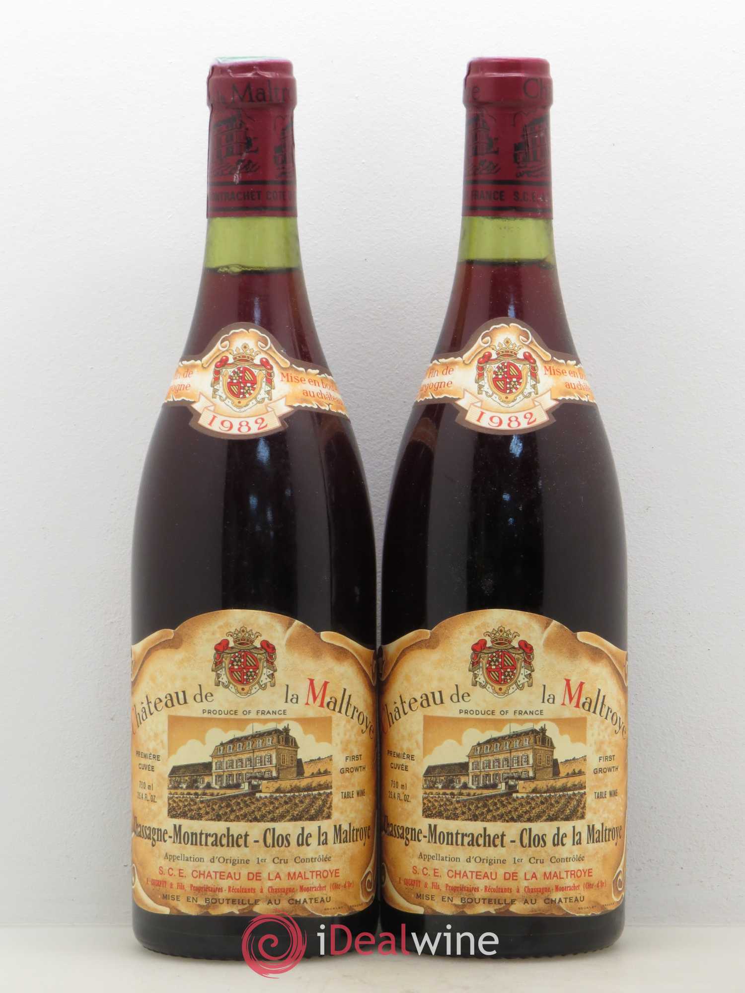 Chassagne-Montrachet 1er Cru Clos de la Maltroye Château de la Maltroye 1982 - Posten von 2 Flaschen - 0