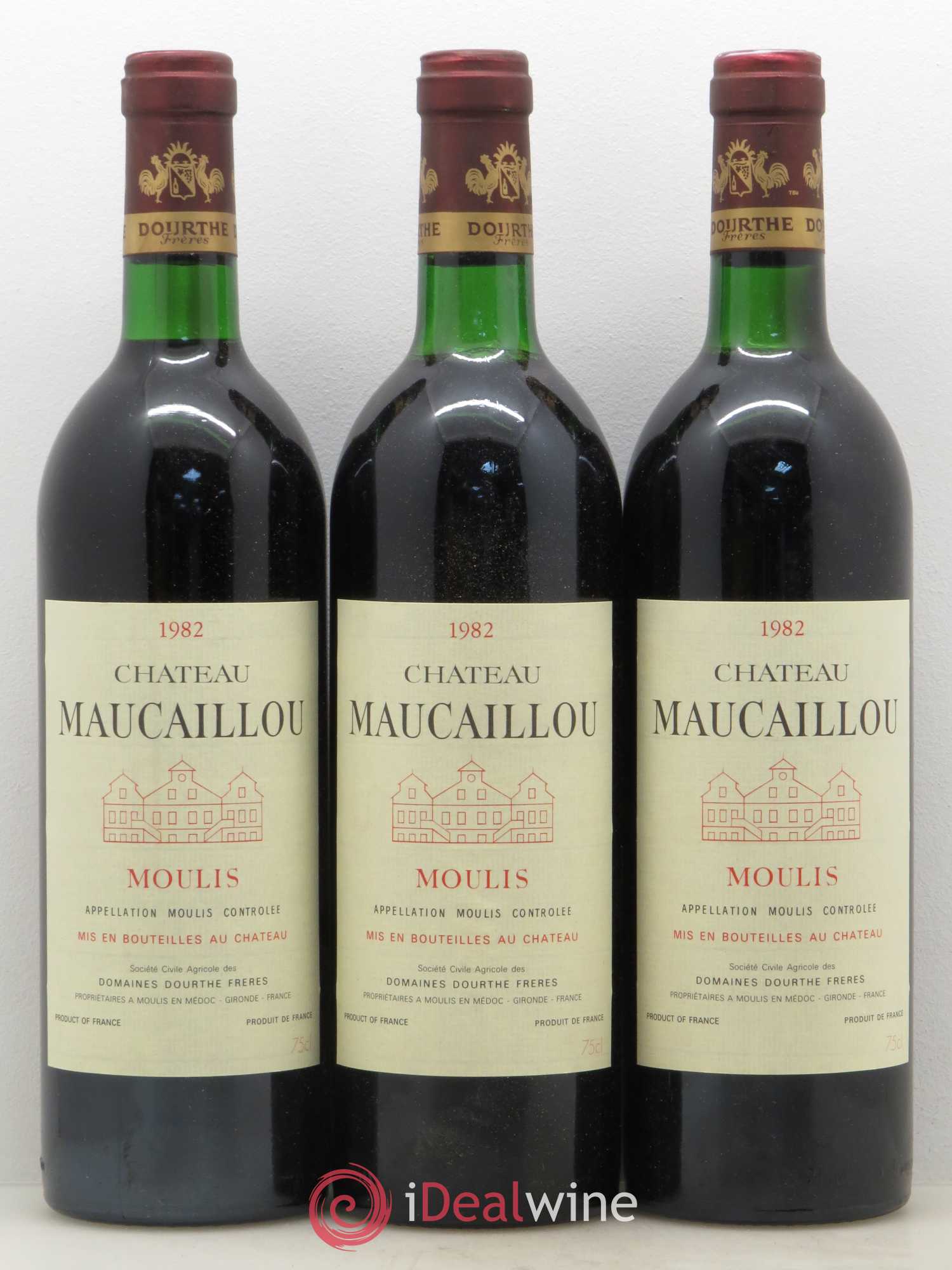 Château Maucaillou 1982 - Lot de 3 bouteilles - 0