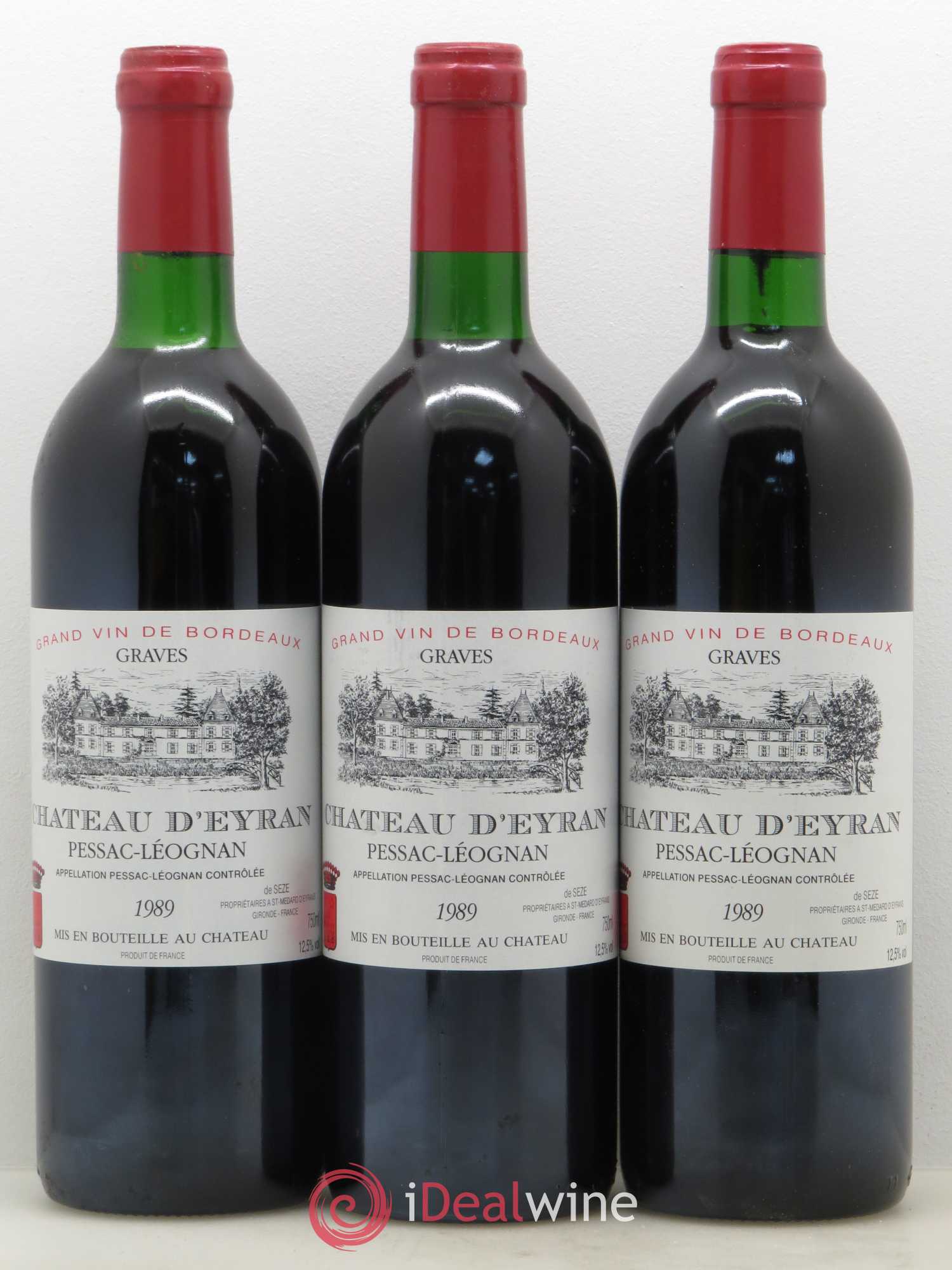 Pessac-Léognan Château d'Eyran 1989 - Lot de 9 bouteilles - 3