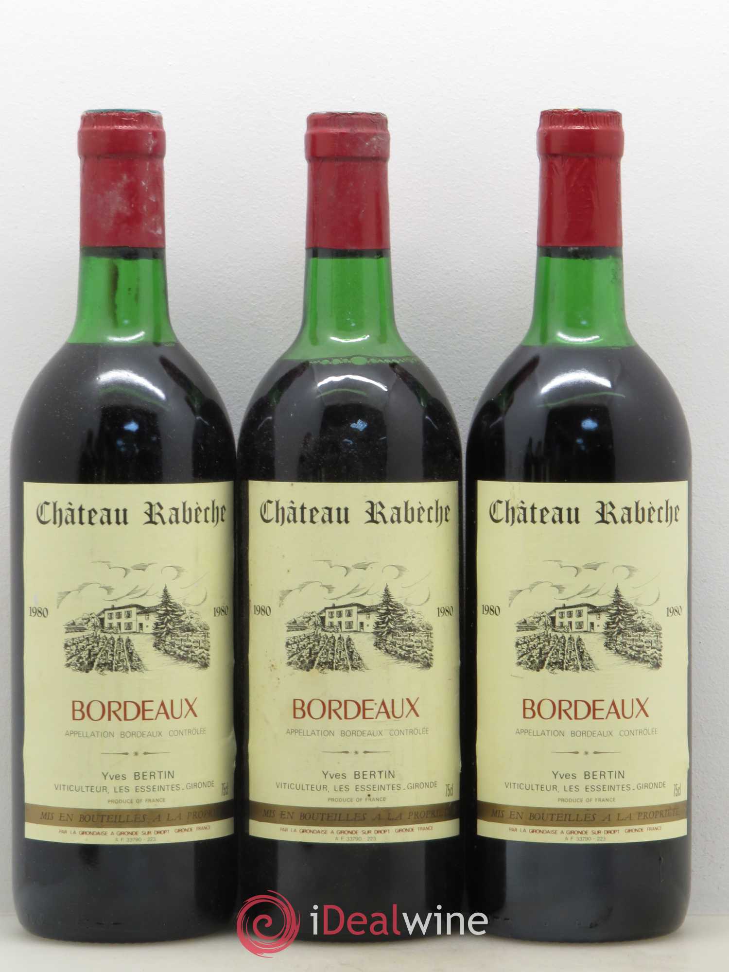 Bordeaux Château Rabèche 1980 - Lot de 6 bouteilles - 1