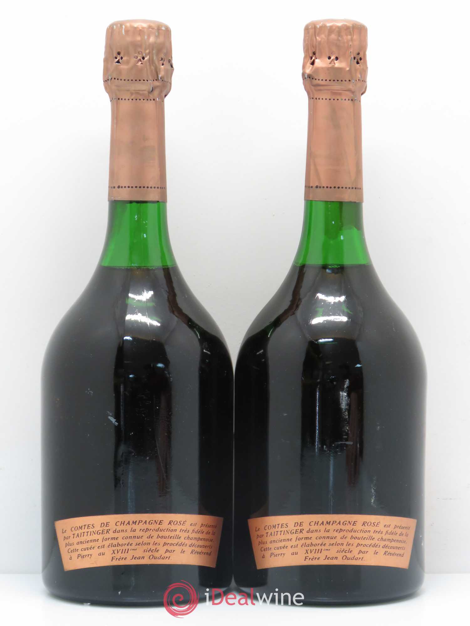 Comtes de Champagne Rosé Grand Cru Brut Taittinger 1970 - Lot de 2 bouteilles - 1