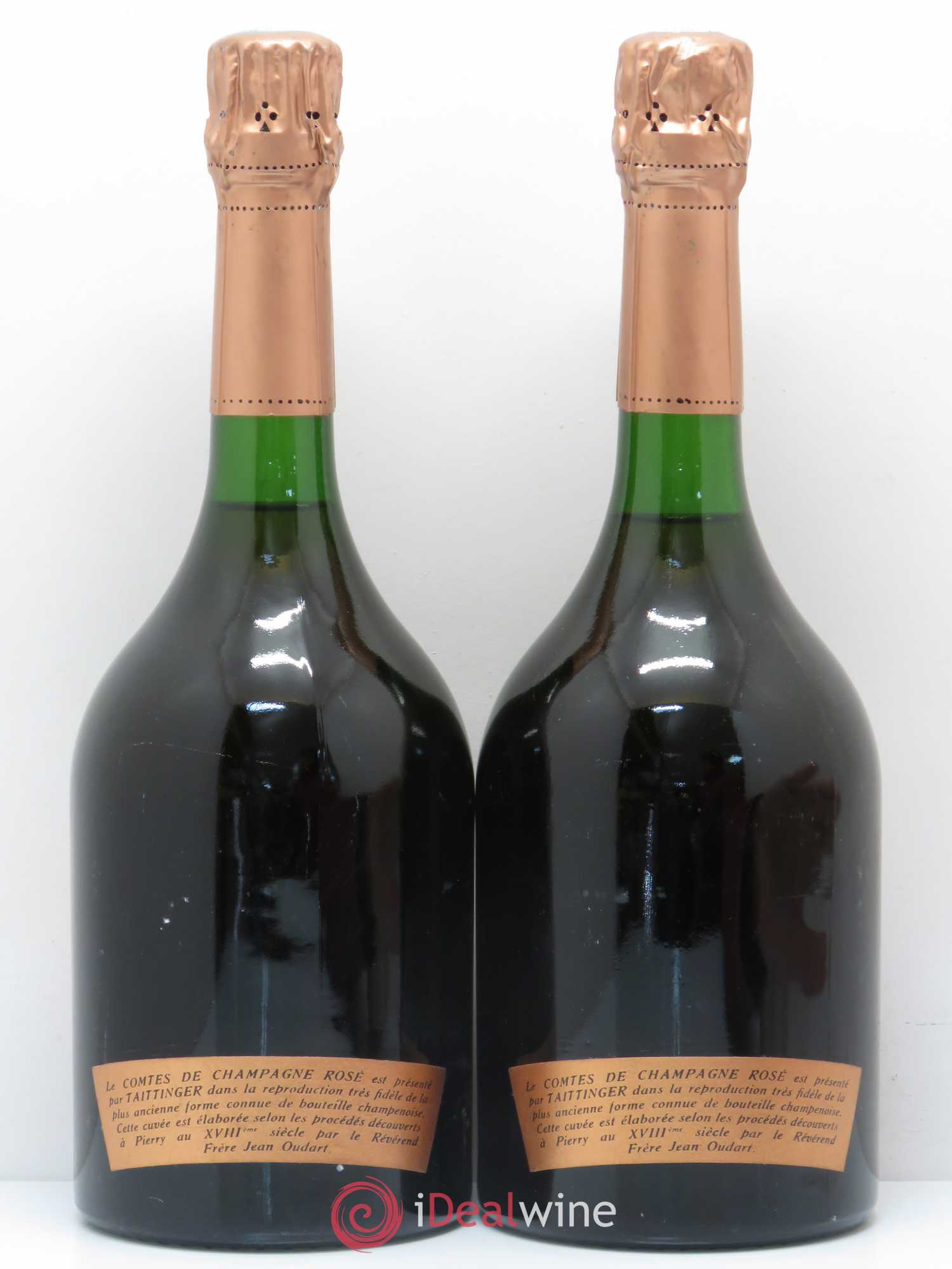 Comtes de Champagne Rosé Grand Cru Brut Taittinger 1973 - Lot de 2 bouteilles - 1