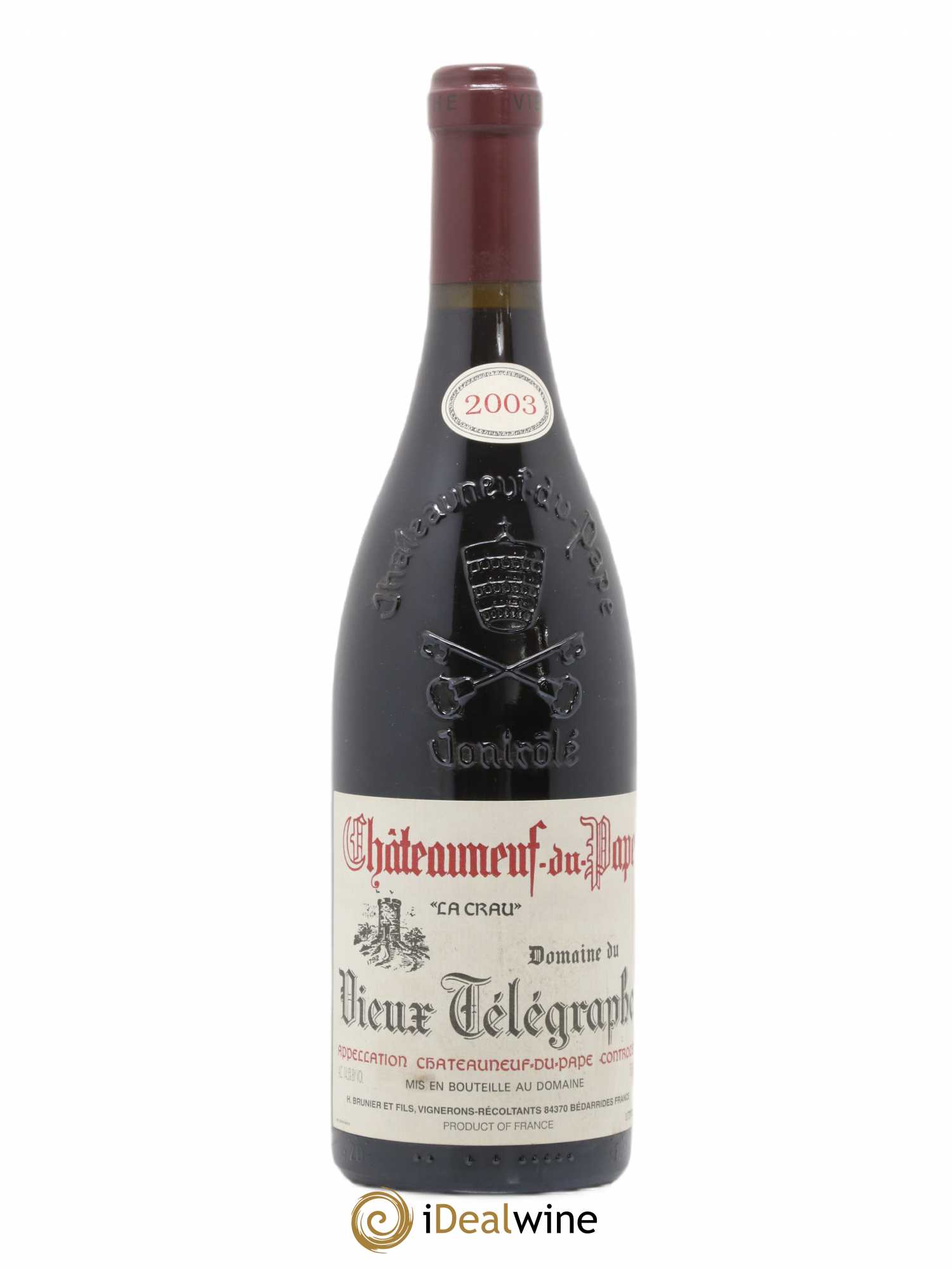 Châteauneuf-du-Pape Vieux Télégraphe (Domaine du) Vignobles Brunier 2003 - Lot de 1 bouteille - 0