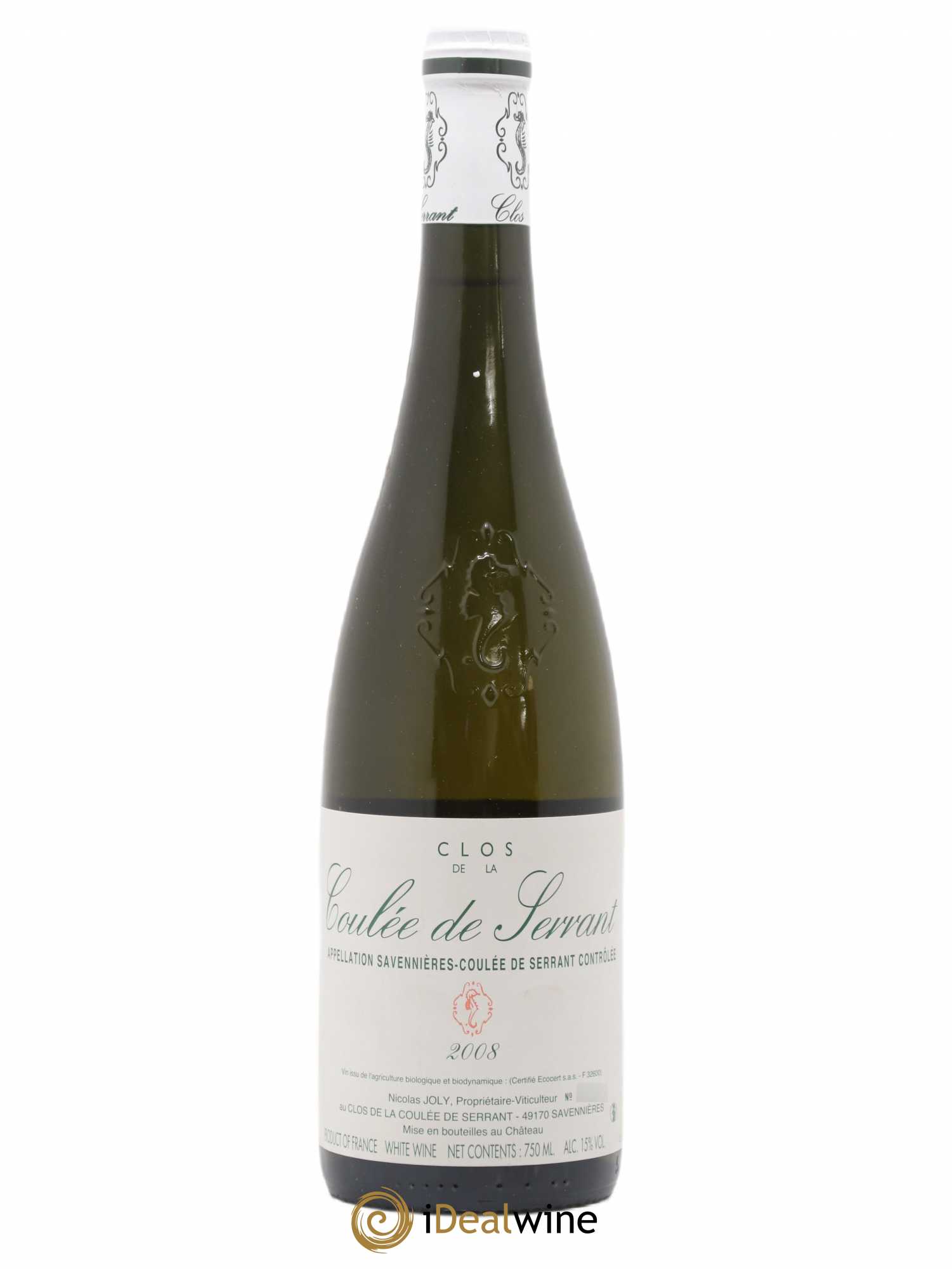 Savennières Clos de la Coulée de Serrant Vignobles de la Coulée de Serrant - Nicolas Joly 2008 - Lot de 1 bouteille - 0