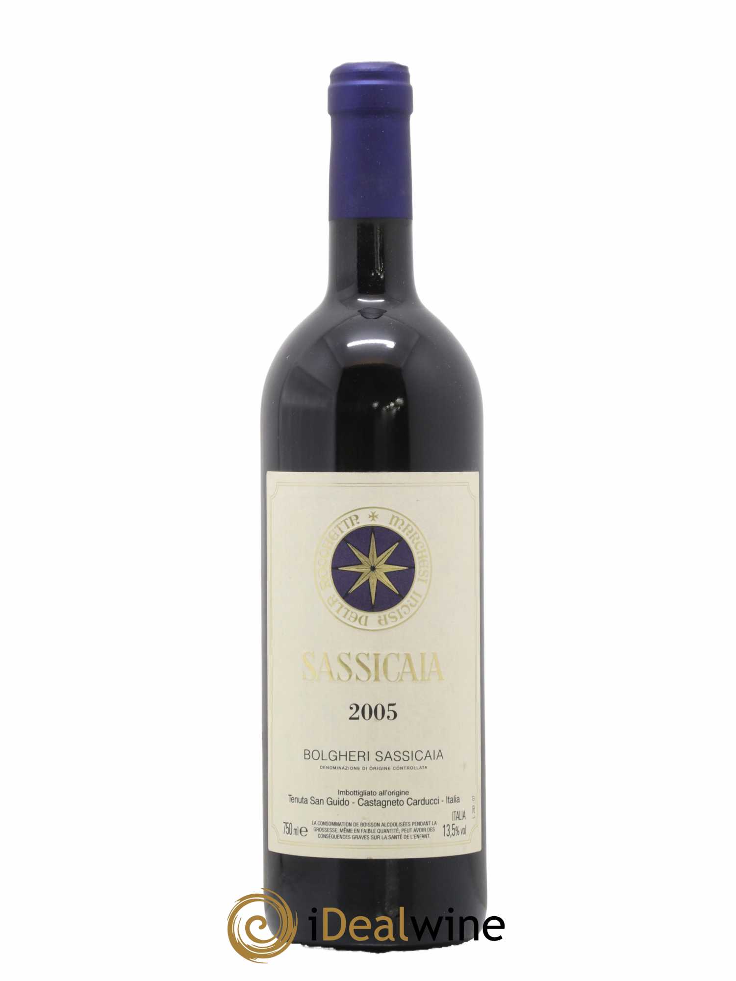 Bolgheri DOC Sassicaia Tenuta San Guido 2005 - Lot de 1 bouteille - 0