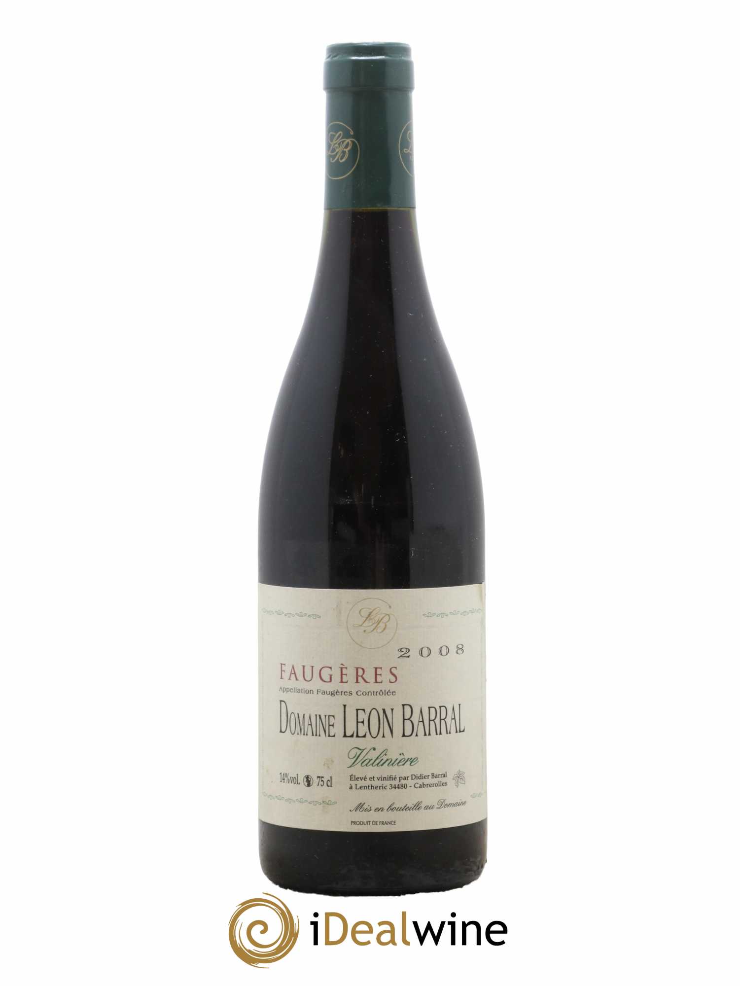 Faugères Valinière Domaine Léon Barral 2008 - Lot de 1 bouteille - 0