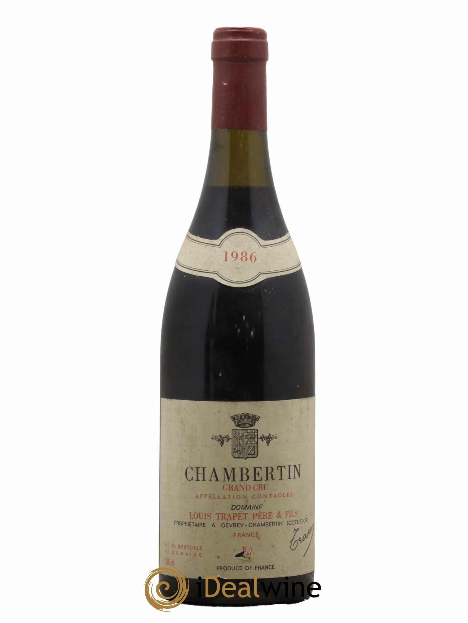 Chambertin Grand Cru Domaine Trapet 1986 - Lot de 1 bouteille - 0
