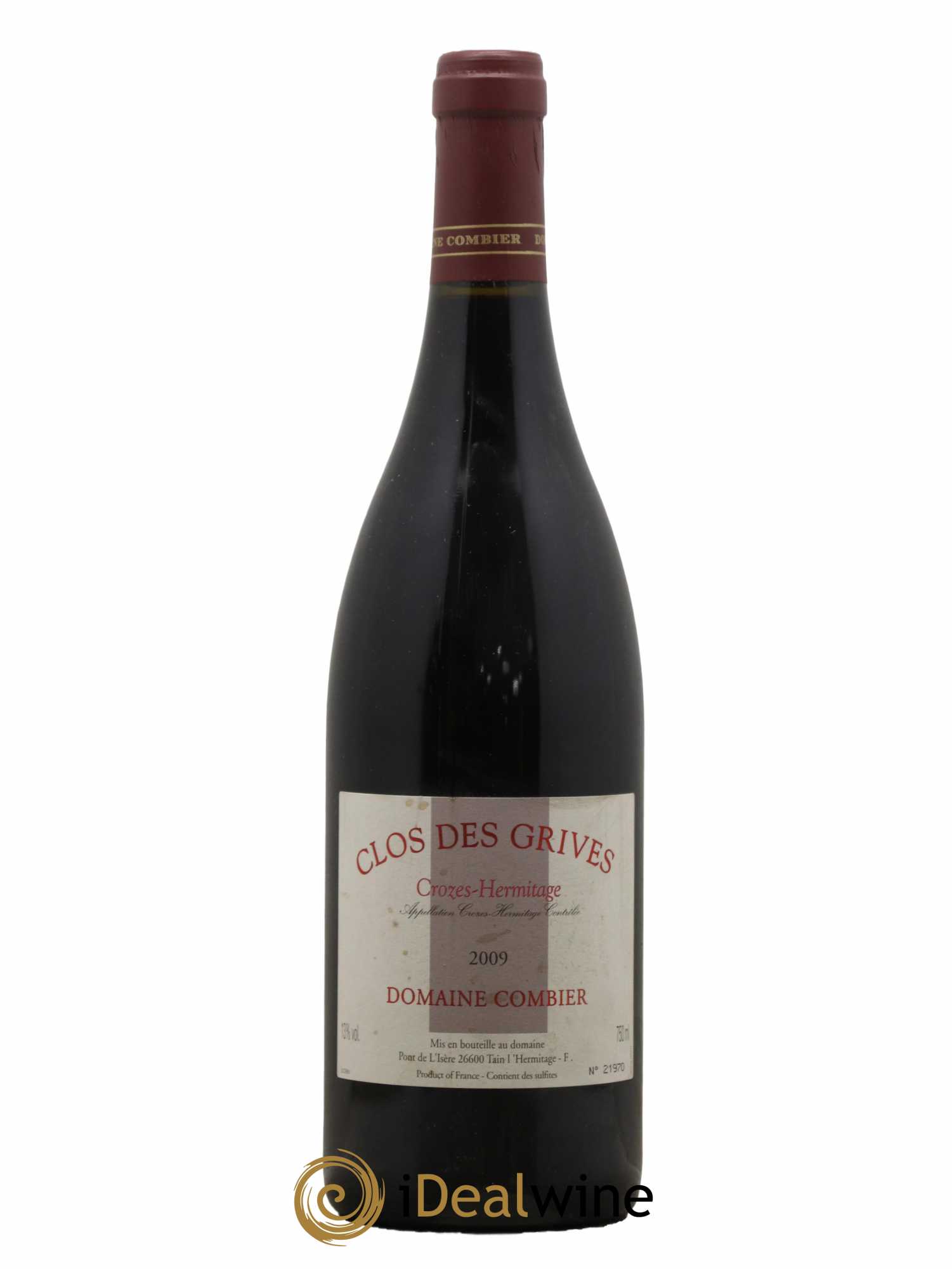 Crozes-Hermitage Clos des Grives Combier 2009 - Lot de 1 bouteille - 0