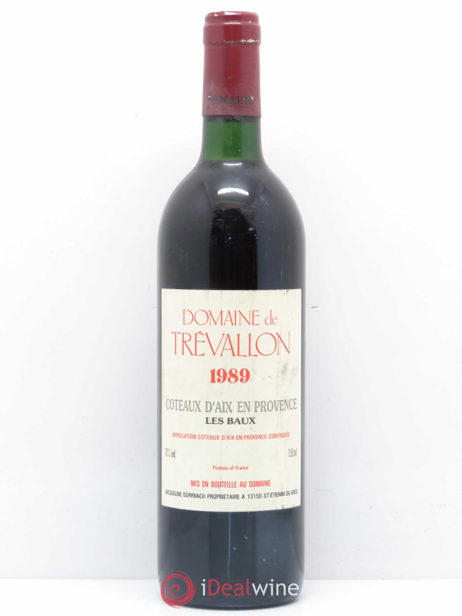 Coteaux d'Aix-en-Provence Trévallon (Domaine de) Eloi Dürrbach 1989 - Lot de 1 bouteille - 0