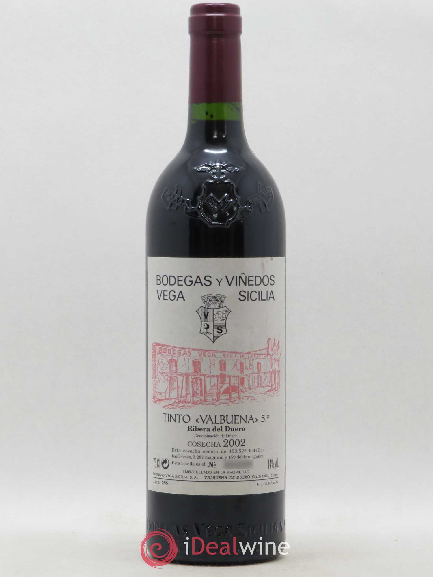 Ribera Del Duero DO Vega Sicilia Valbuena 5 ano Famille Alvarez 2002 - Lot de 1 bouteille - 0