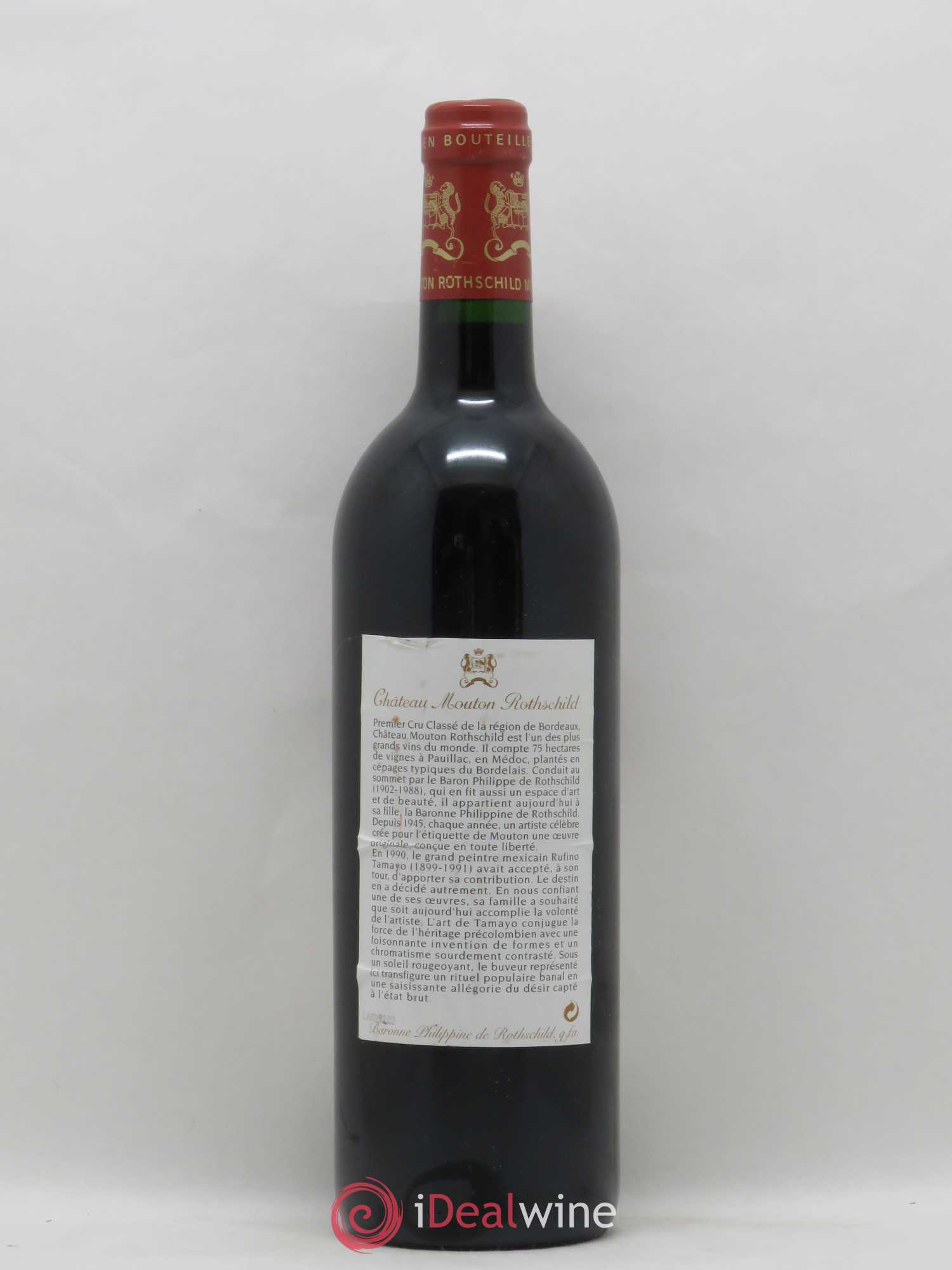 Château Mouton Rothschild 1er Grand Cru Classé 1998 - Lot de 1 bouteille - 1