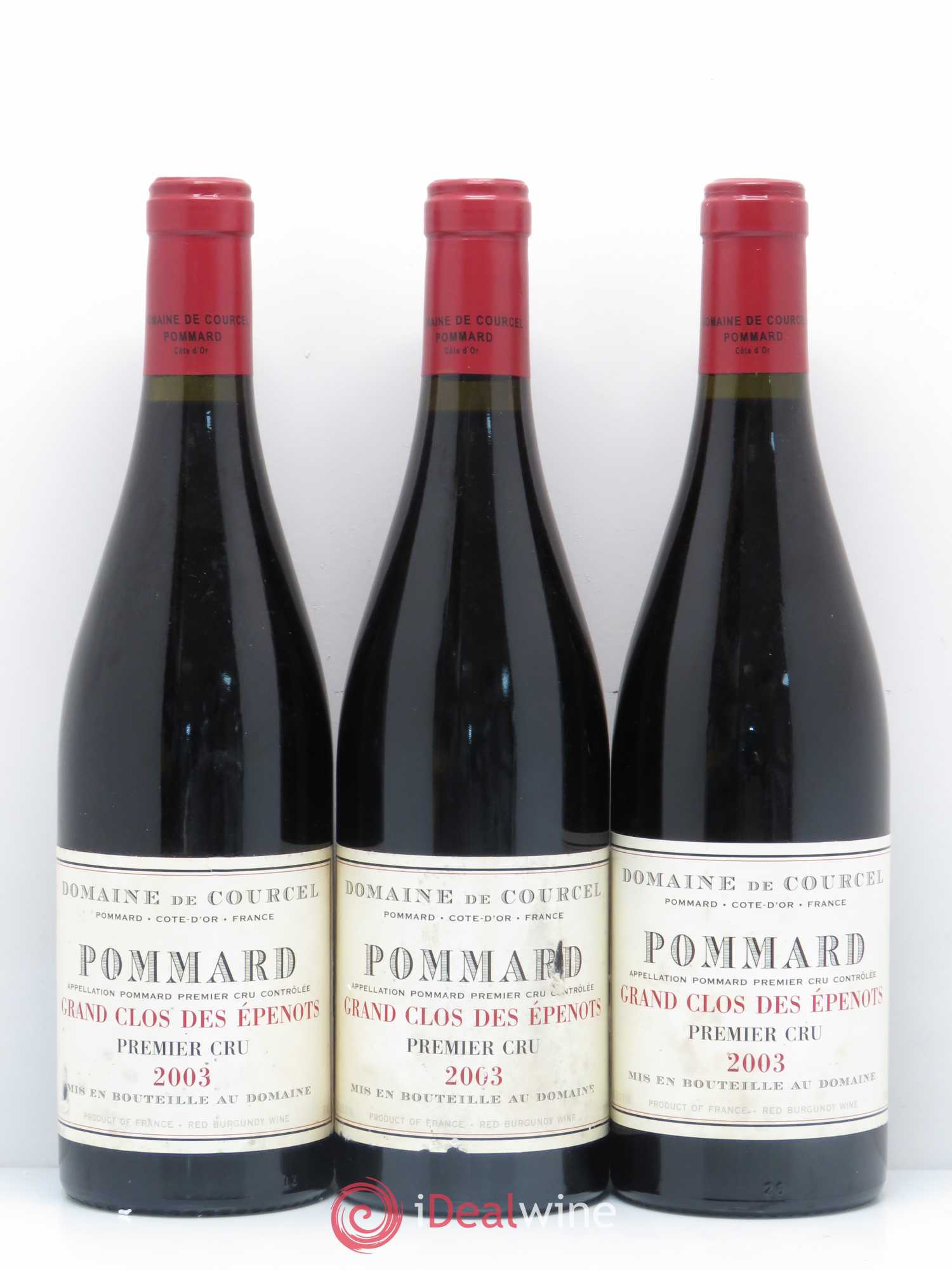 Pommard 1er Cru Grand Clos des Epenots de Courcel (Domaine) 2003 - Lot de 3 bouteilles - 0