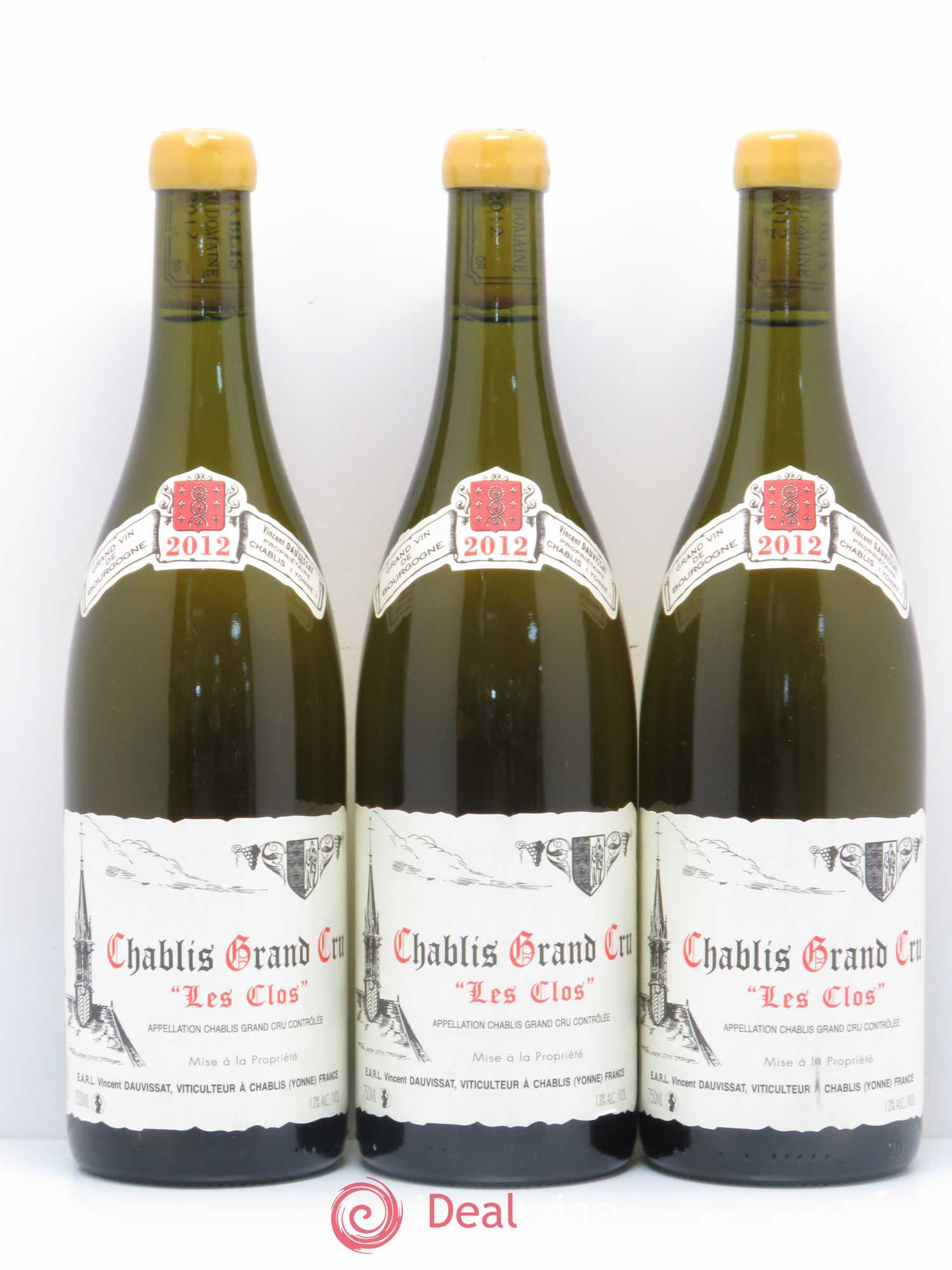 Chablis Grand Cru Les Clos Vincent Dauvissat (Domaine) 2012 - Lot de 3 bouteilles - 0