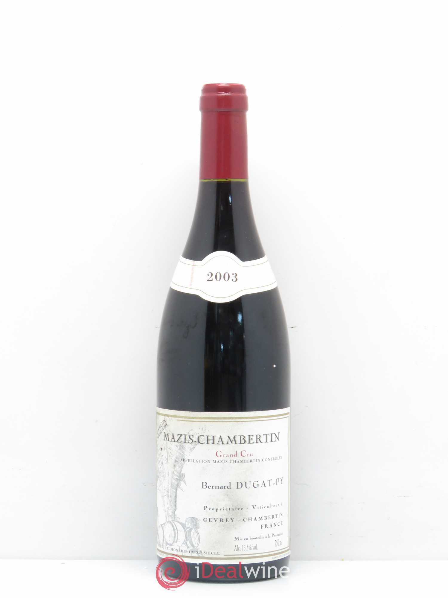 Mazis-Chambertin Grand Cru Vieilles Vignes Dugat-Py 2003 - Lot de 1 bouteille - 0