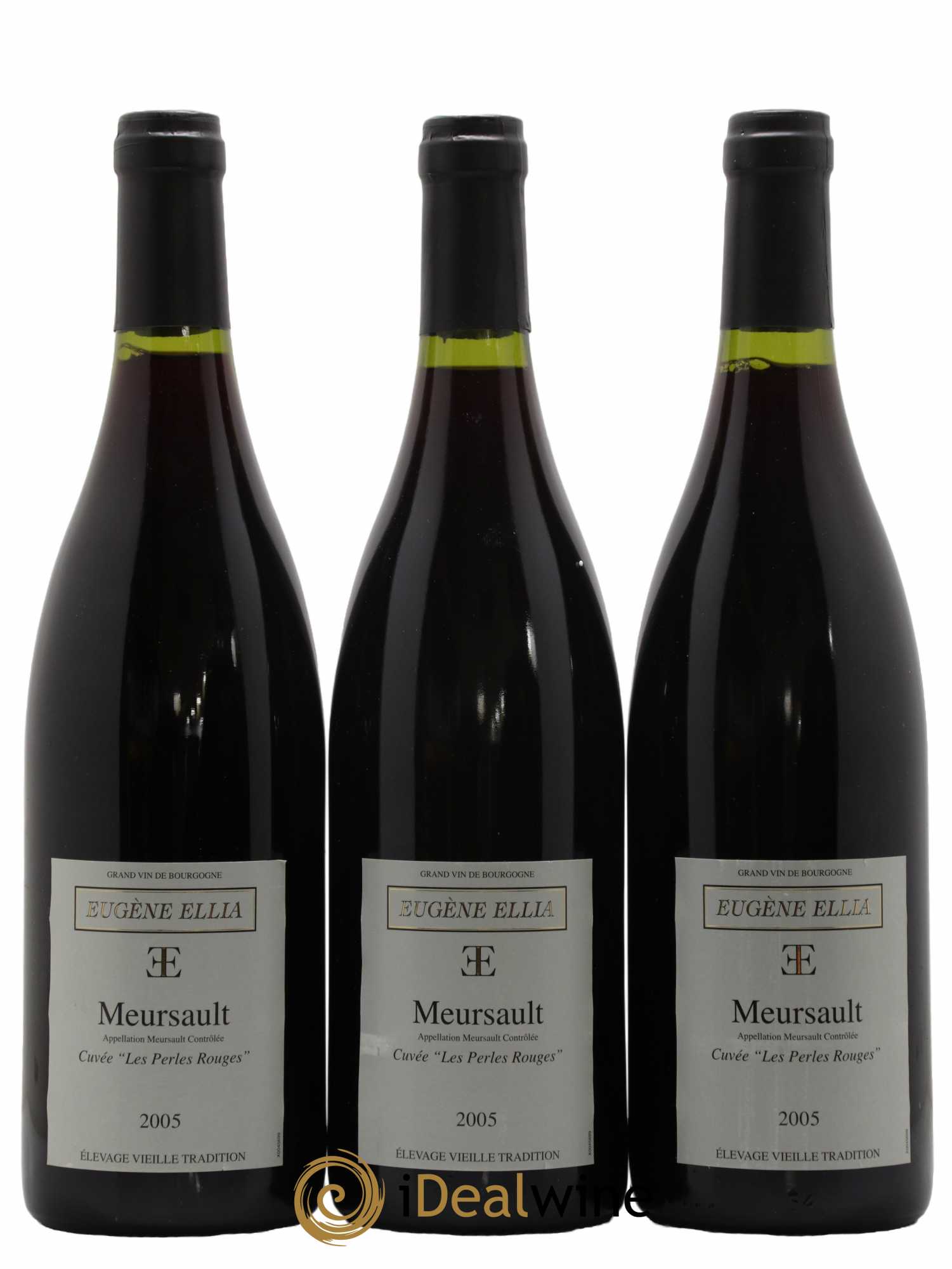 Meursault Les Perles Rouges Domaine Eugène Ellia 2005 - Lot de 3 bouteilles - 0