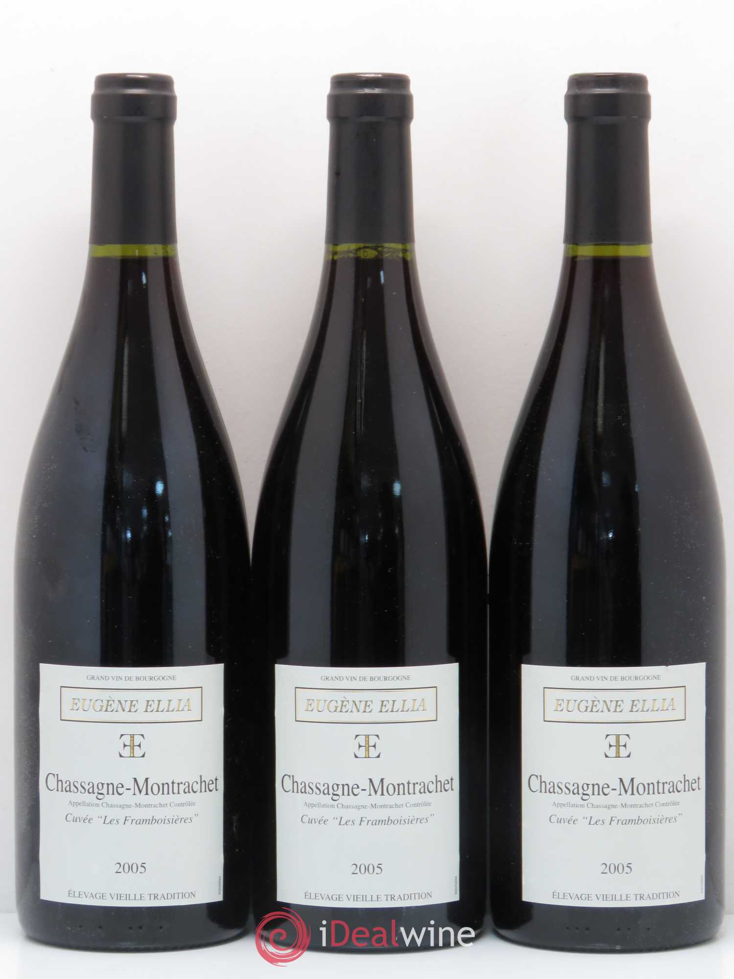 Chassagne-Montrachet Les Framboisières Eugène Ellia 2005 - Posten von 6 Flaschen - 2