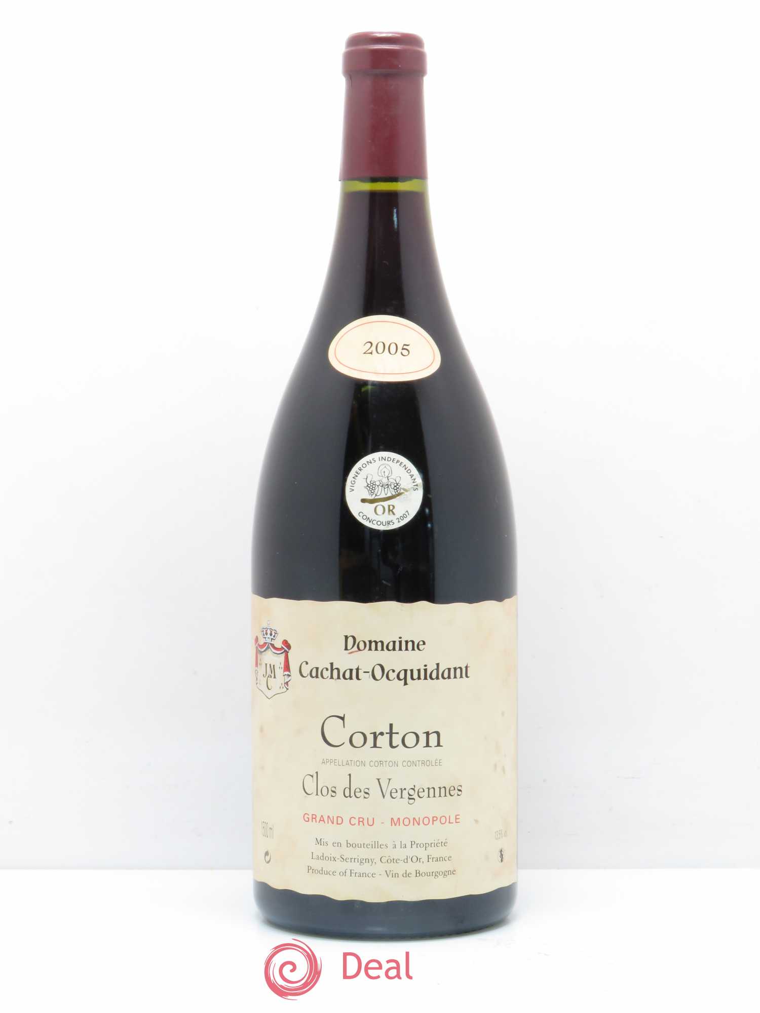 Corton Grand Cru Clos des Vergennes Domaine Cachat Ocquidant 2005 - Posten von 1 Magnum - 0