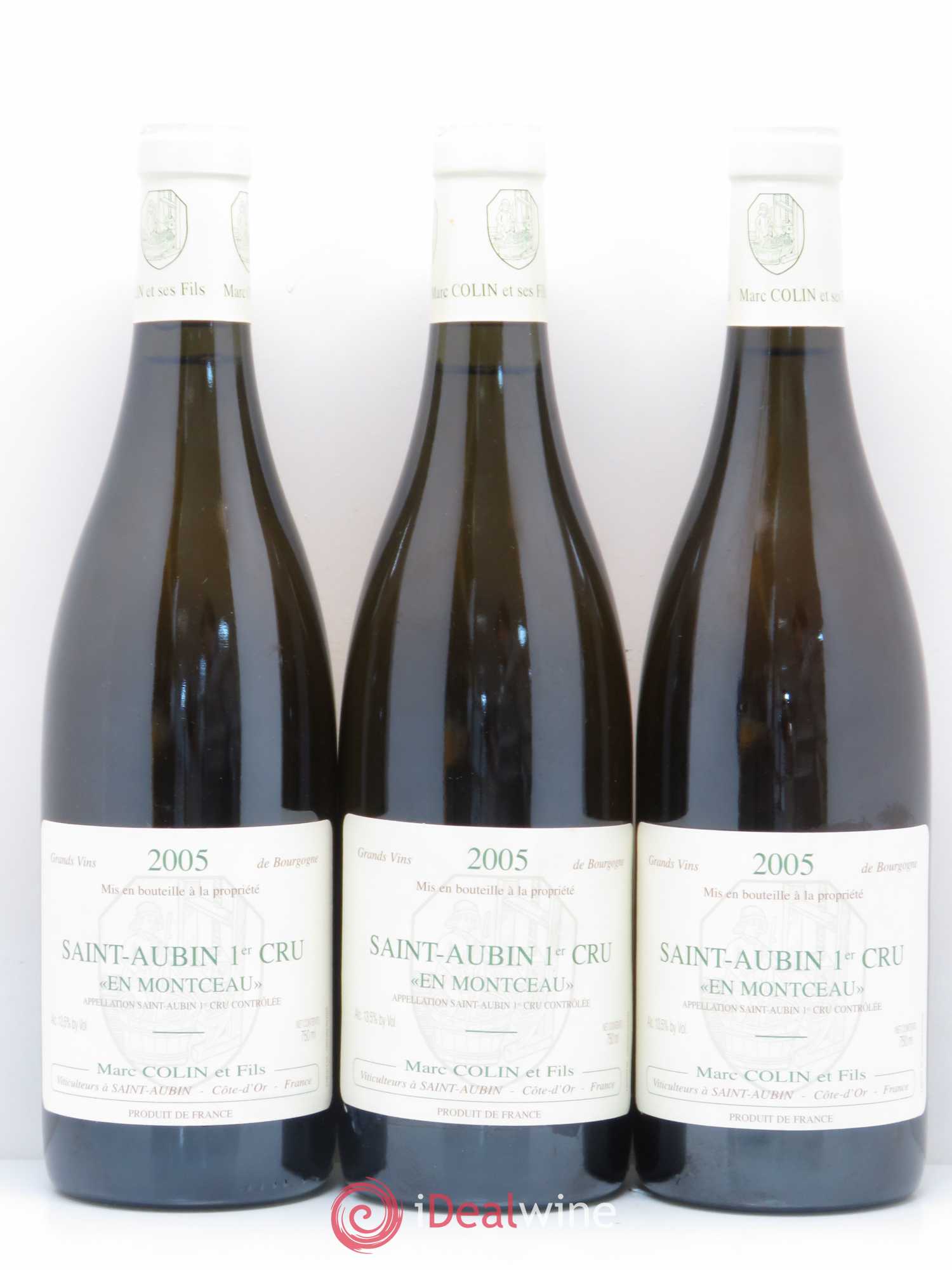 Saint-Aubin 1er Cru En Montceau Marc Colin & Fils 2005 - Lot de 3 bouteilles - 0
