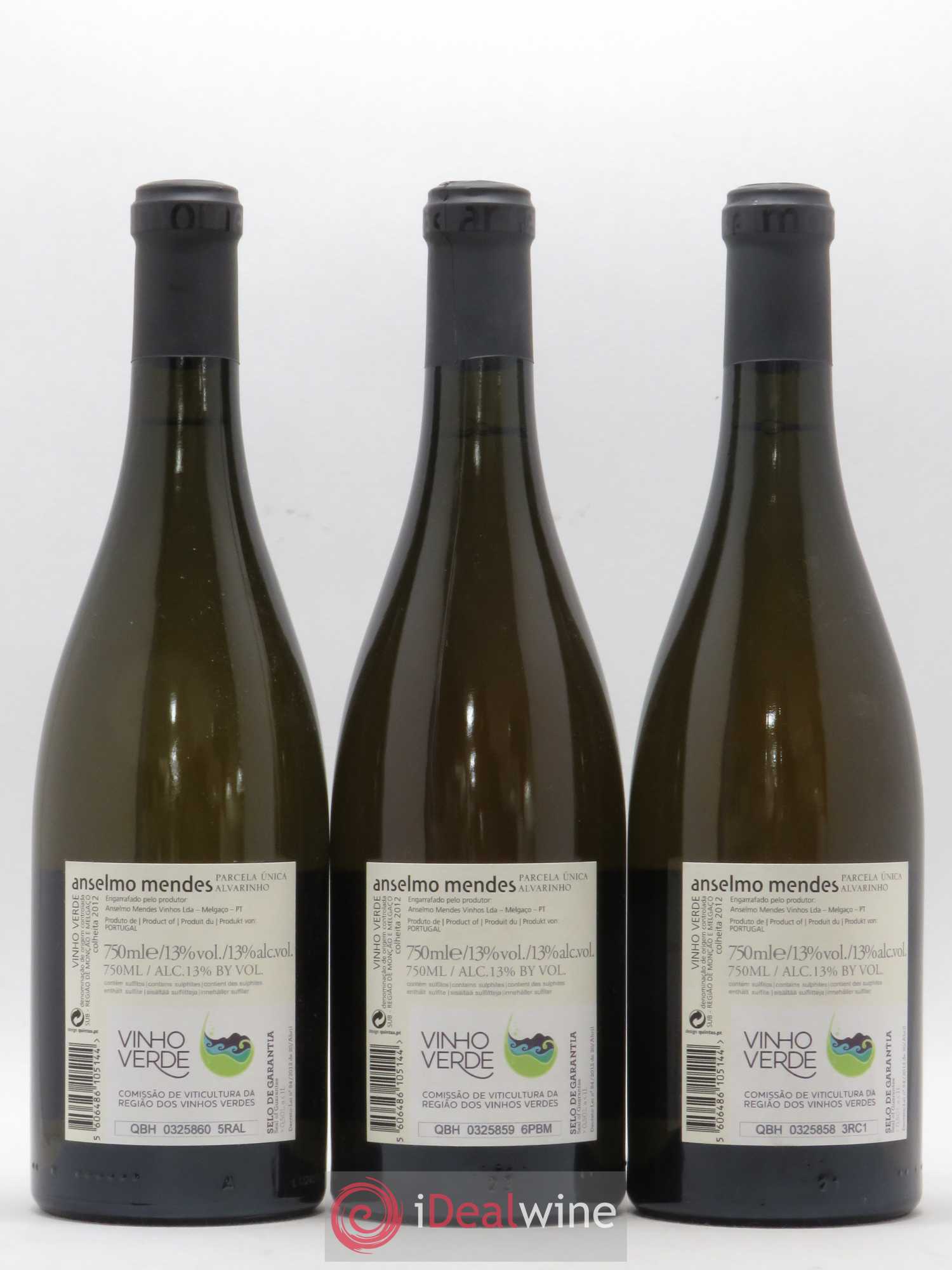Portugal Vinho Verde Anselmo Mendes  - Parcela Unica 2012 - Posten von 3 Flaschen - 1