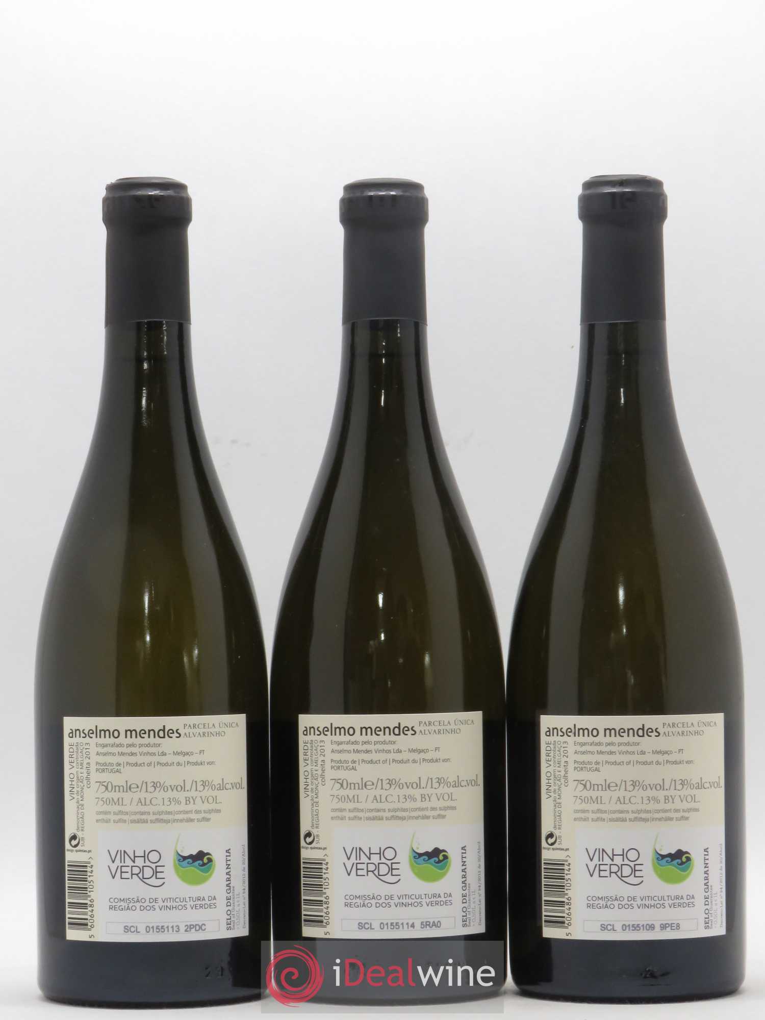 Portugal Vinho Verde Anselmo Mendes - Parcela Unica 2013 - Lotto di 3 bottiglie - 1