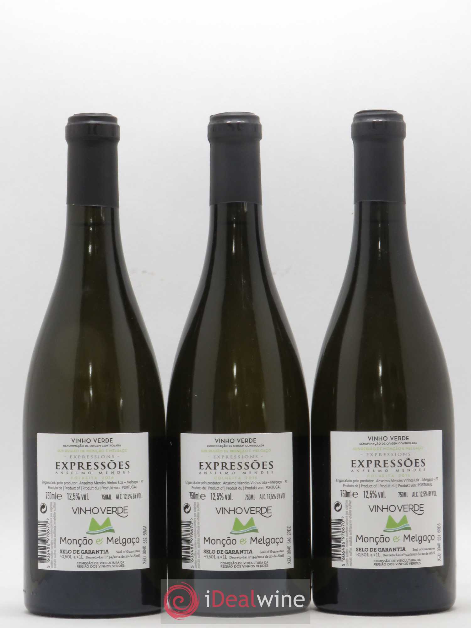 Portugal Vinho Verde Anselmo Mendes - Expressoes 2016 - Posten von 3 Flaschen - 1