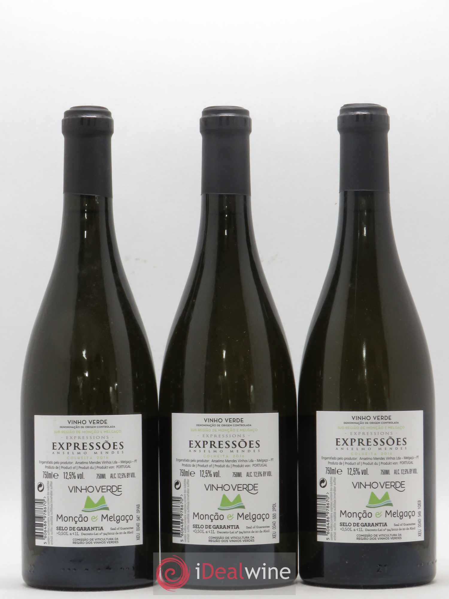 Portugal Vinho Verde Anselmo Mendes - Expressoes 2016 - Posten von 3 Flaschen - 1