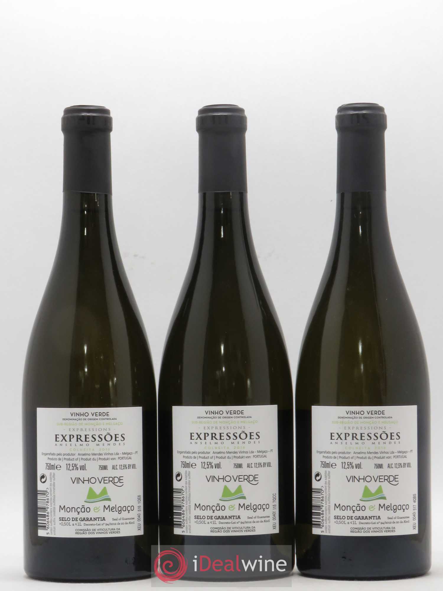 Portugal Vinho Verde Anselmo Mendes - Expressoes 2016 - Posten von 3 Flaschen - 1
