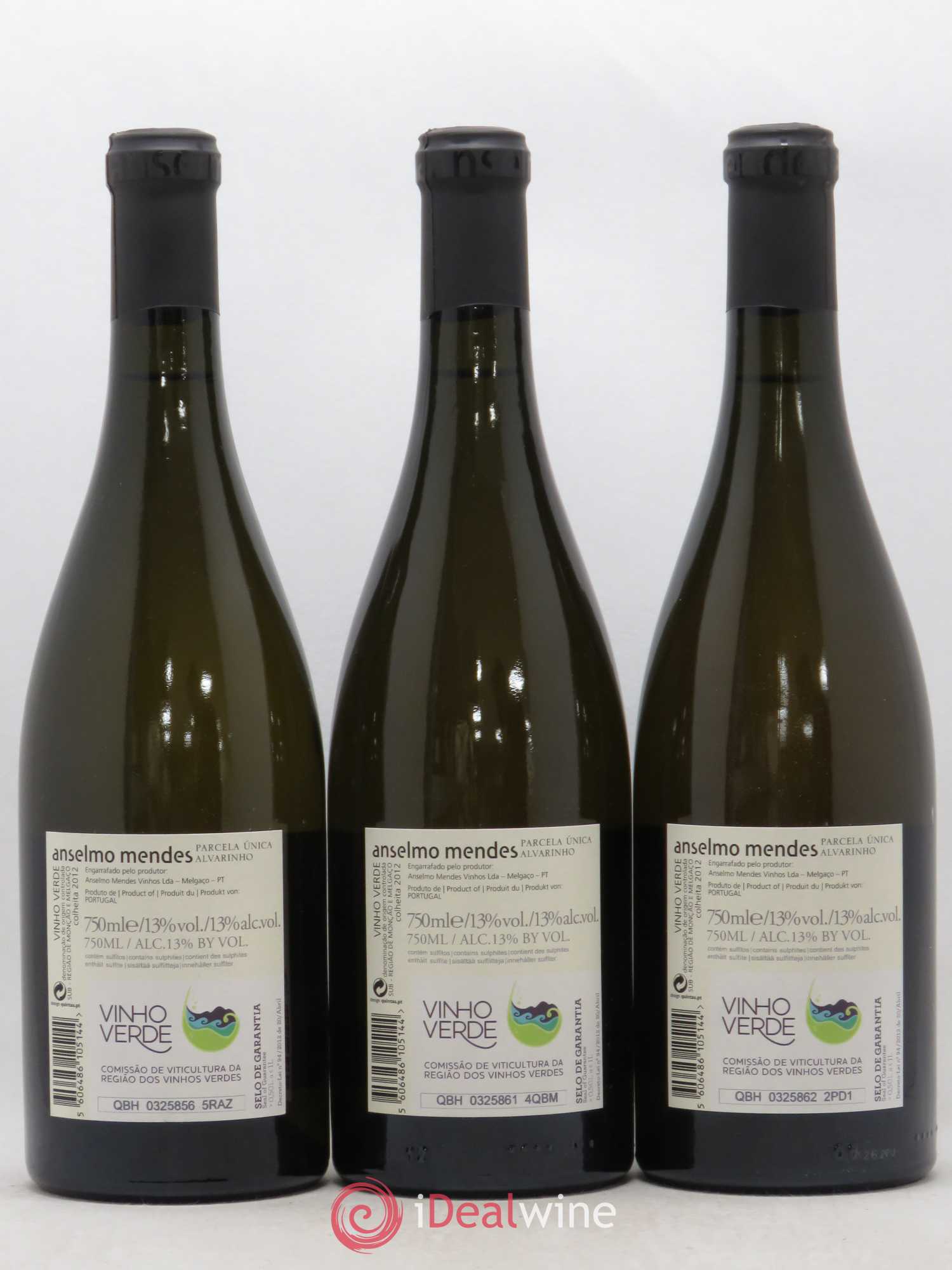 Portugal Vinho Verde Parcela Unica Anselmo Mendes 2012 - Posten von 3 Flaschen - 1