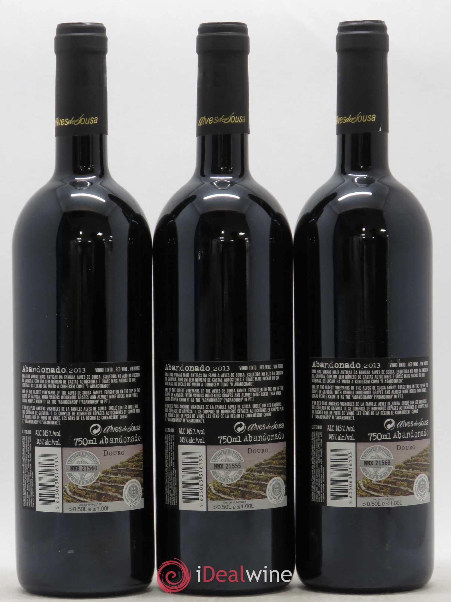 Douro Abandonado Domingos Alves de Sousa 2013 - Lot of 3 bottles - 1