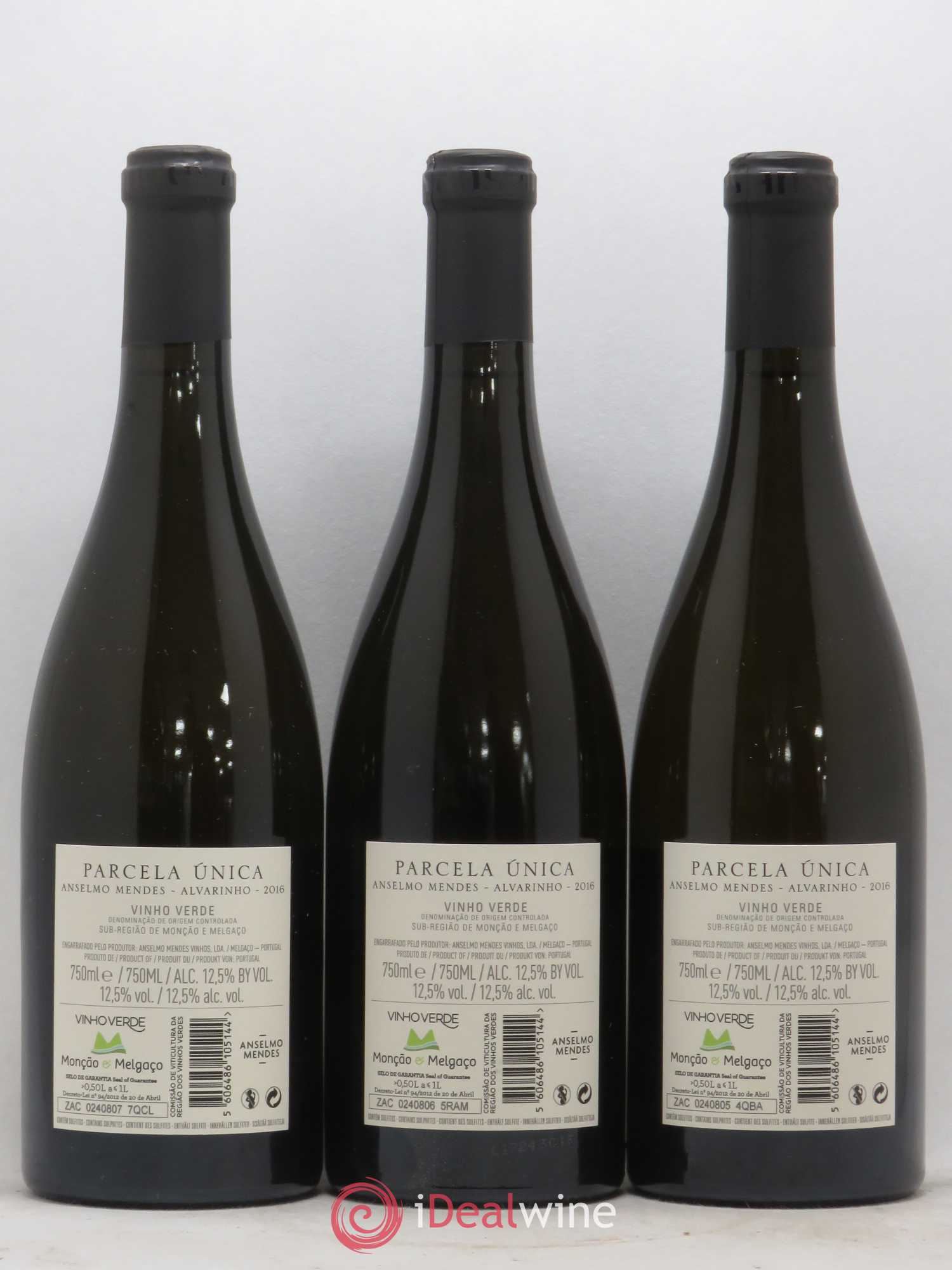 Portugal Vinho Verde Anselmo Mendes - Parcela Unica 2016 - Posten von 3 Flaschen - 1